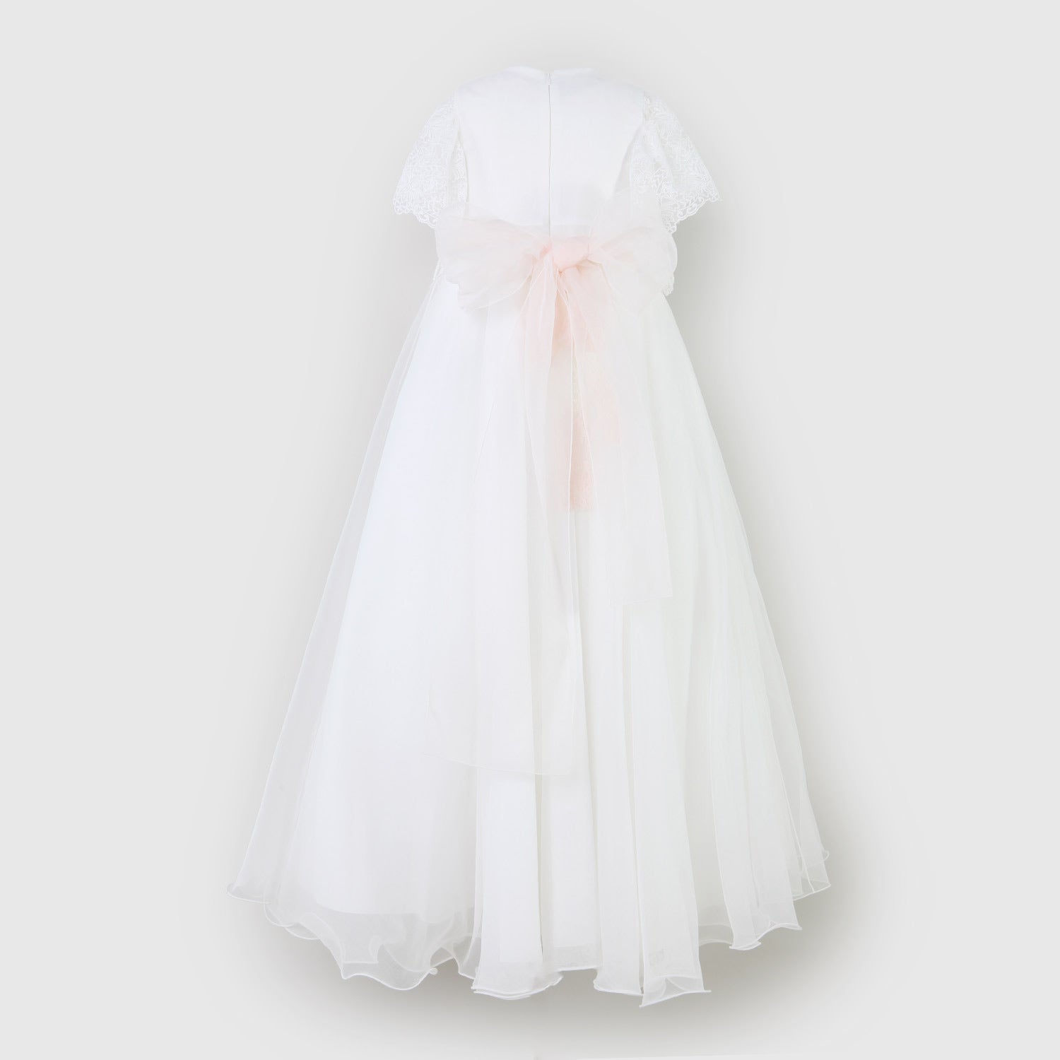 vestito bianco con spilla floreale salmone - annameglio.com abbigliamento moda