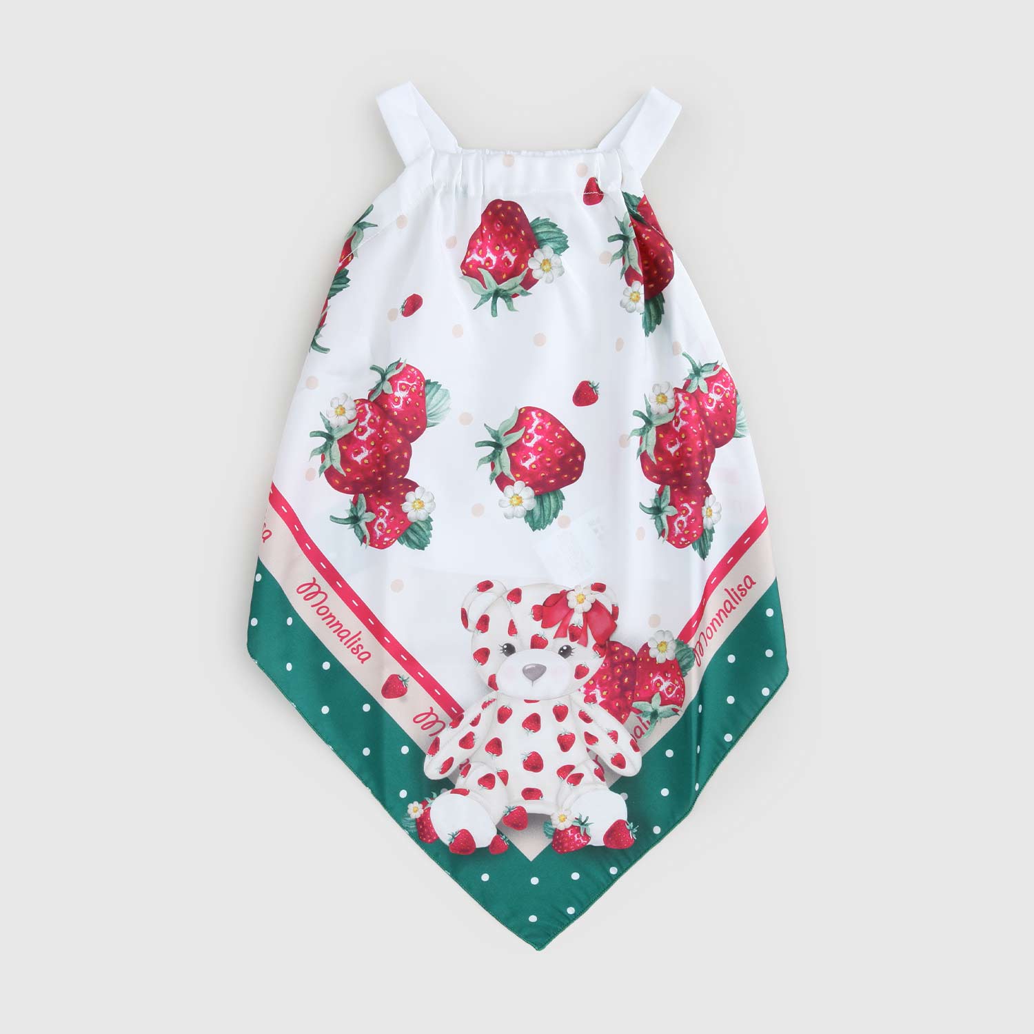 t-shirt smanicata fragole orsetto ragazza - annameglio.com abbigliamento moda