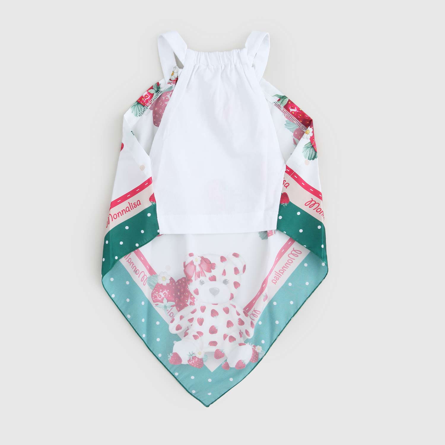 t-shirt smanicata fragole orsetto ragazza - annameglio.com abbigliamento moda