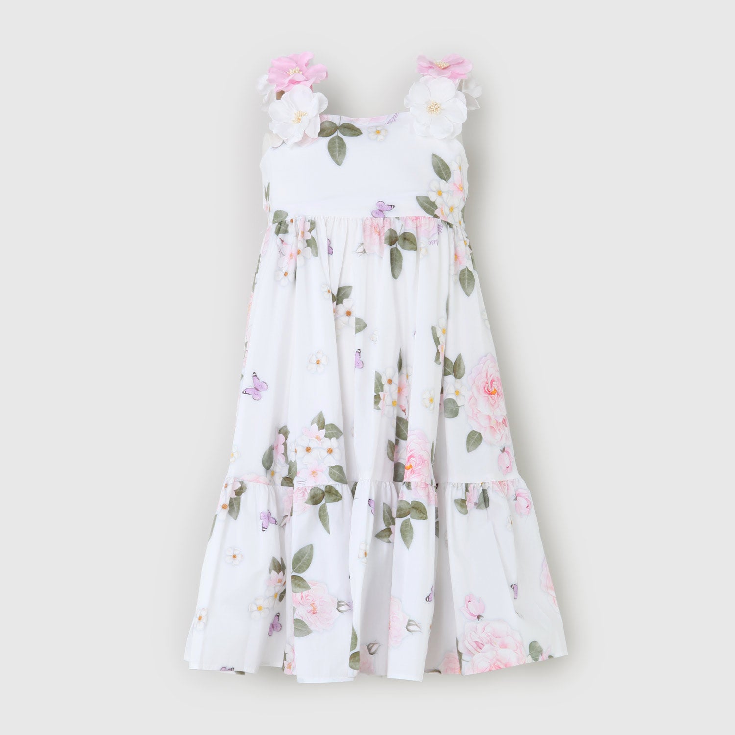 abito bianco con fiori smanicato bambina - annameglio.com abbigliamento moda