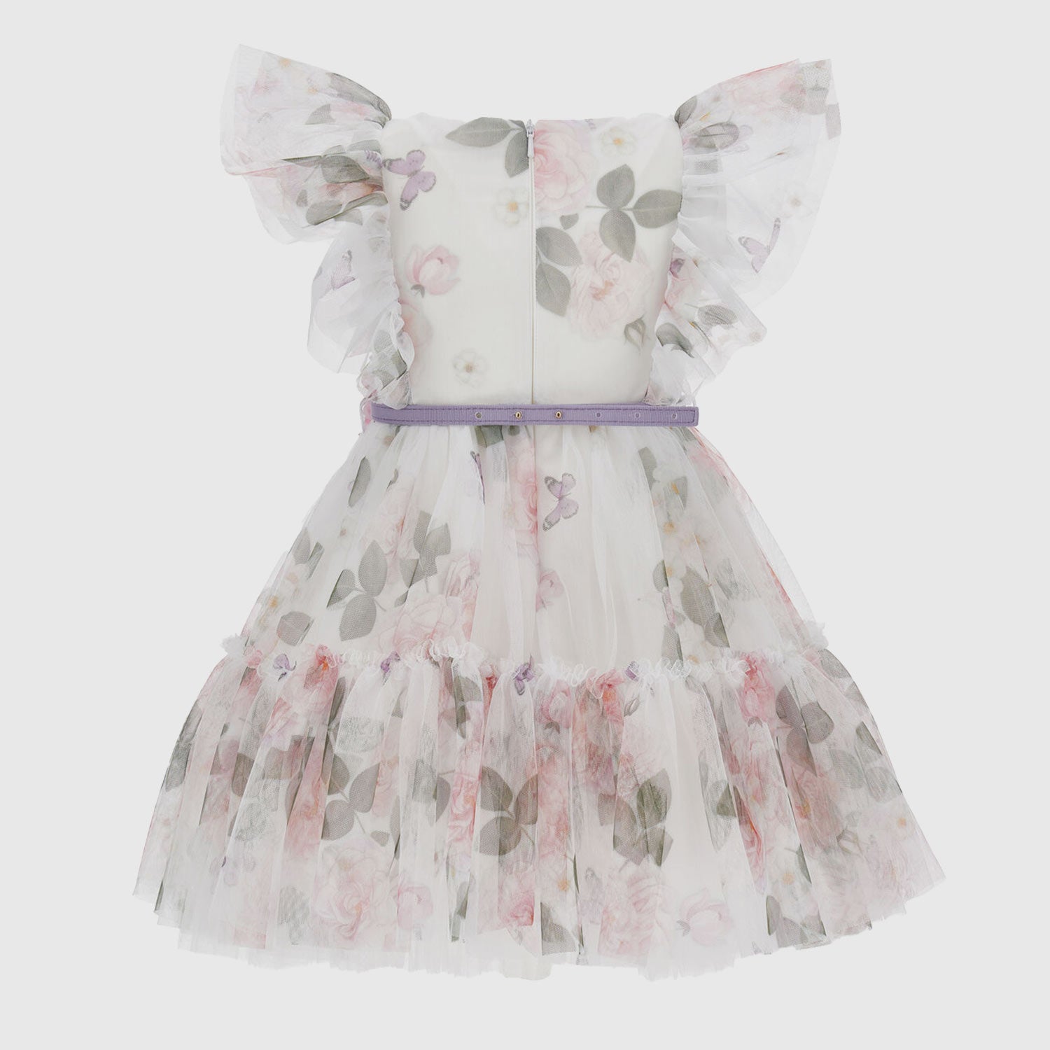 abito bianco in tulle floreale - annameglio.com abbigliamento moda