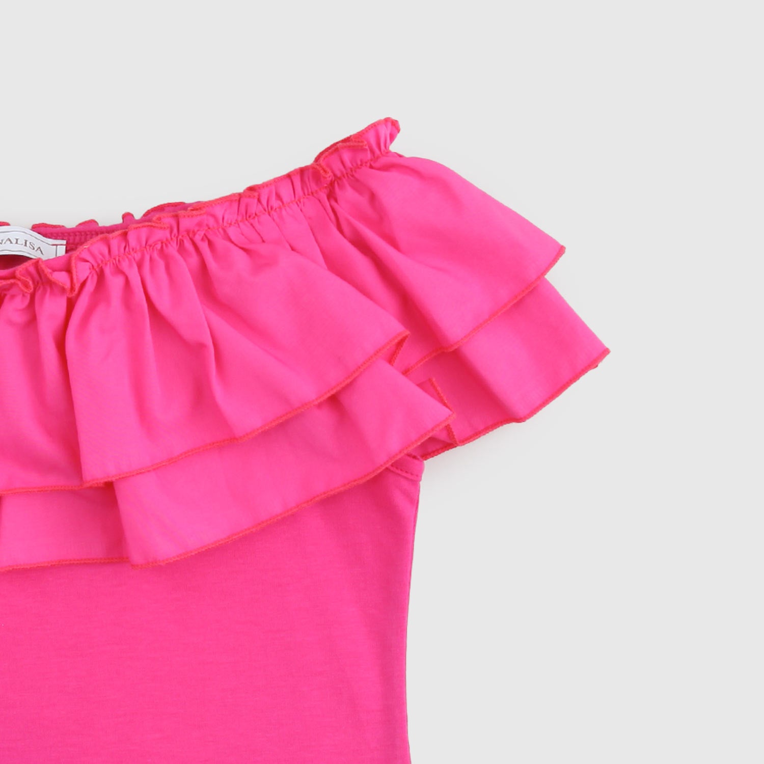 t-shirt smanicata viola con volant bambina - annameglio.com abbigliamento moda