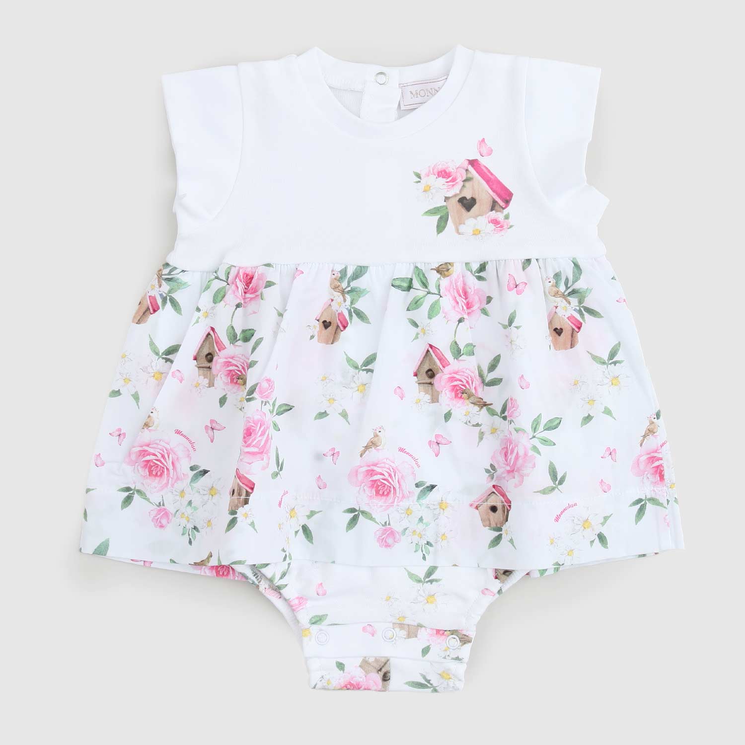 abito neonata bianco con fiori - annameglio.com abbigliamento moda