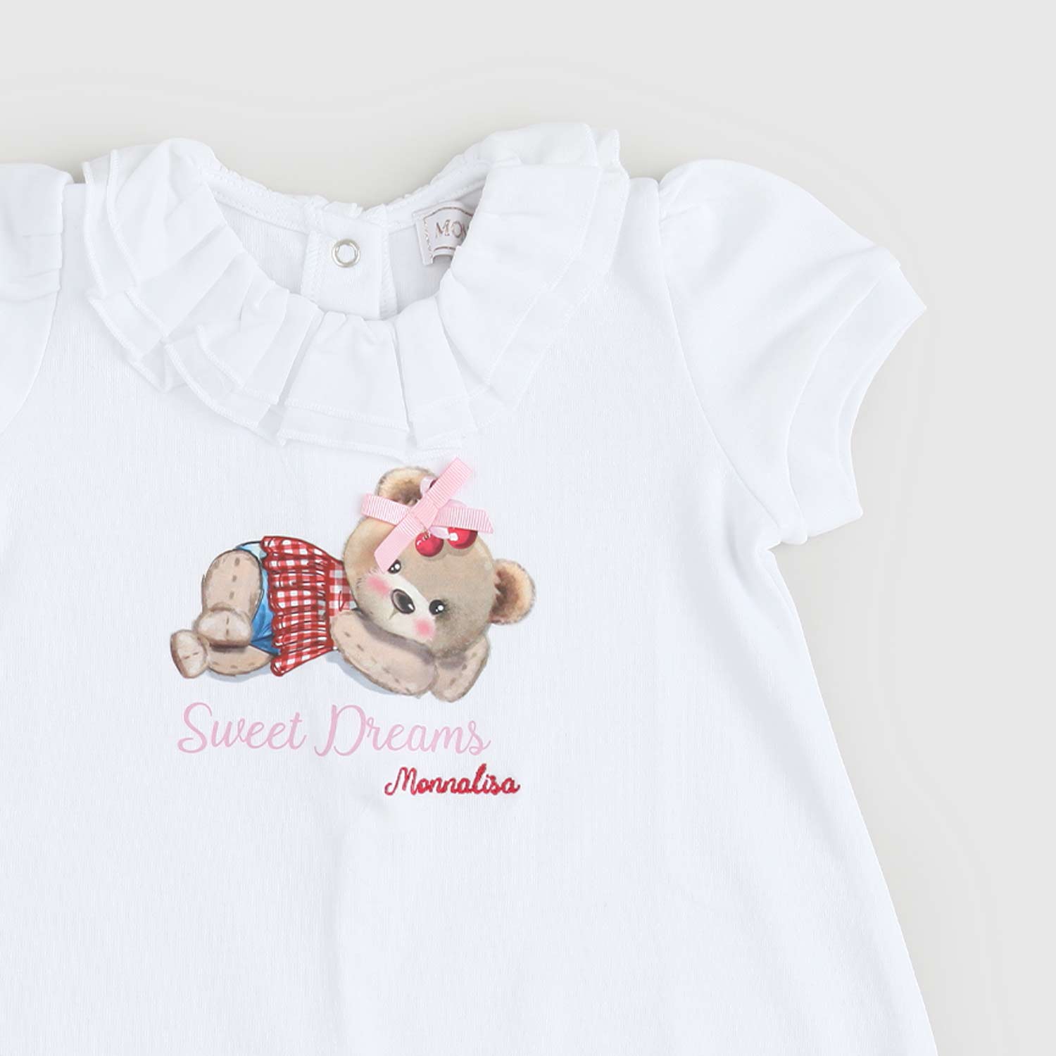 tutina bianca corta orsacchiotto neonata - annameglio.com abbigliamento moda