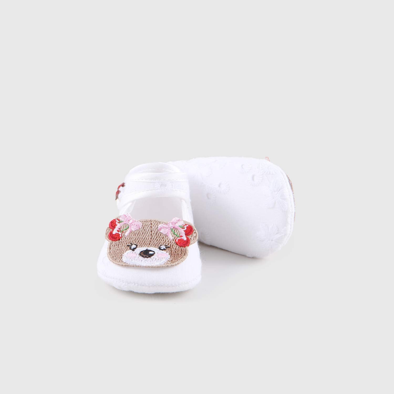 scarpine bianche con orsetto neonata - annameglio.com abbigliamento moda