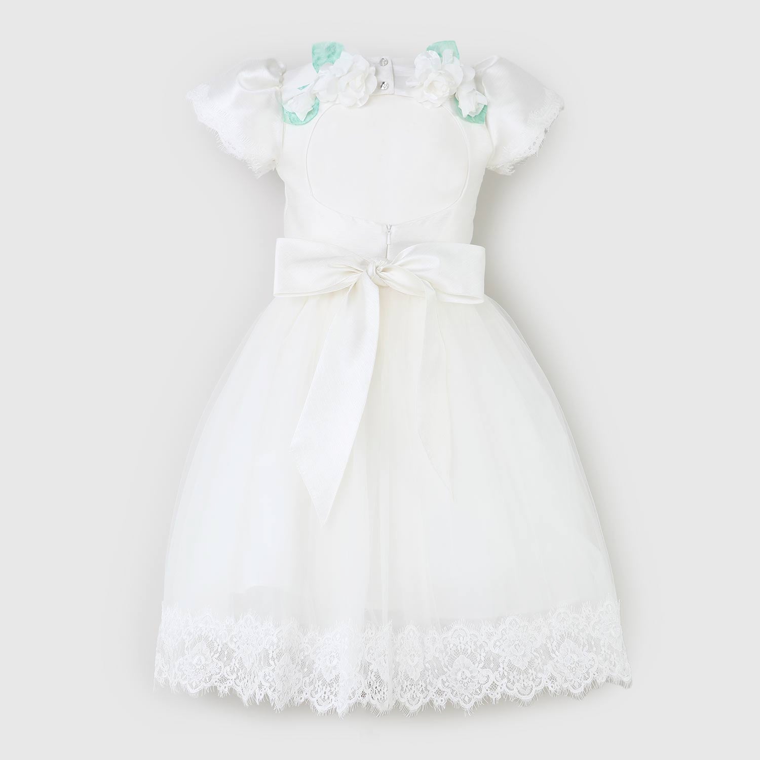 abito avorio maniche a palloncino bambina - annameglio.com abbigliamento moda