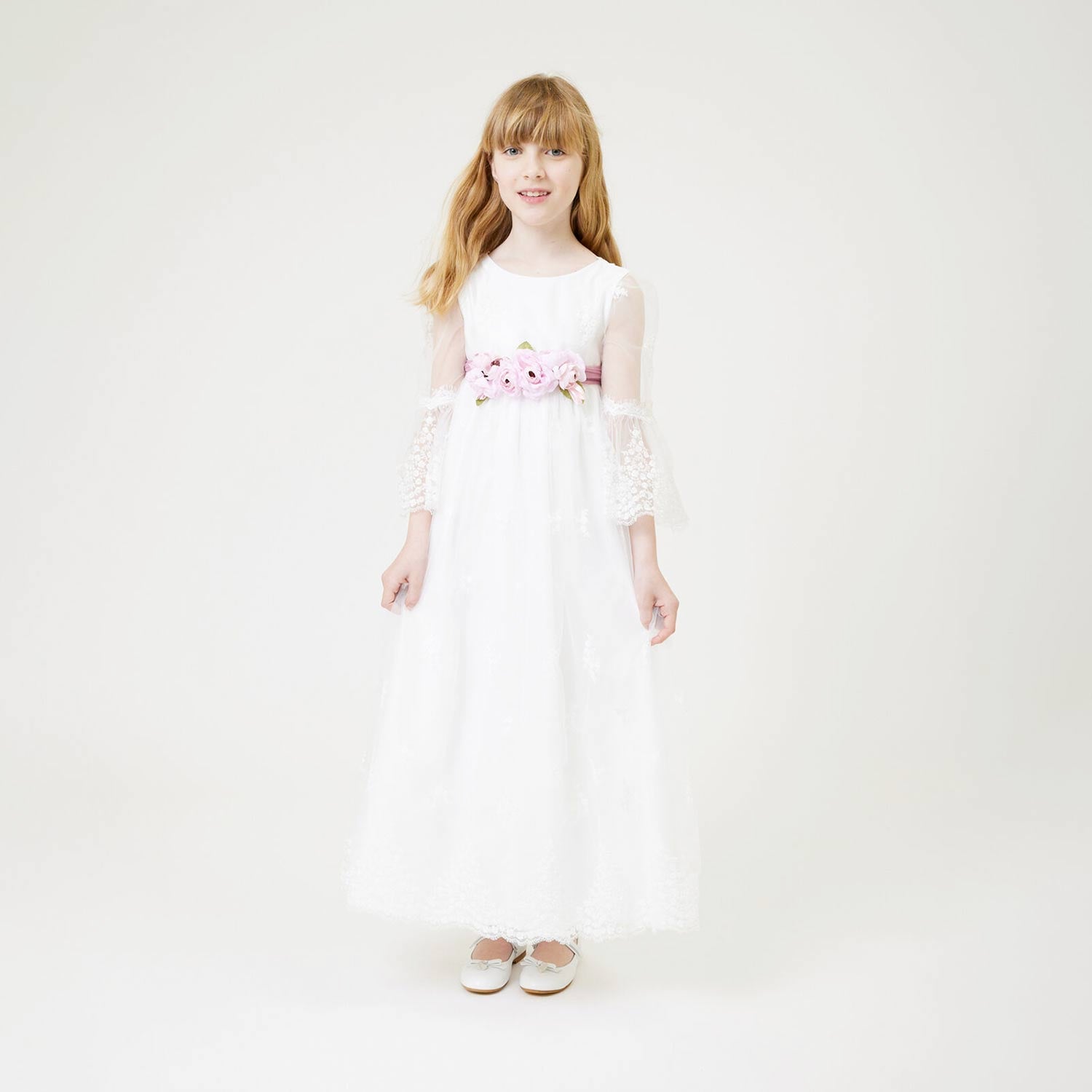 abito bianco con pizzo bambina - annameglio.com abbigliamento moda