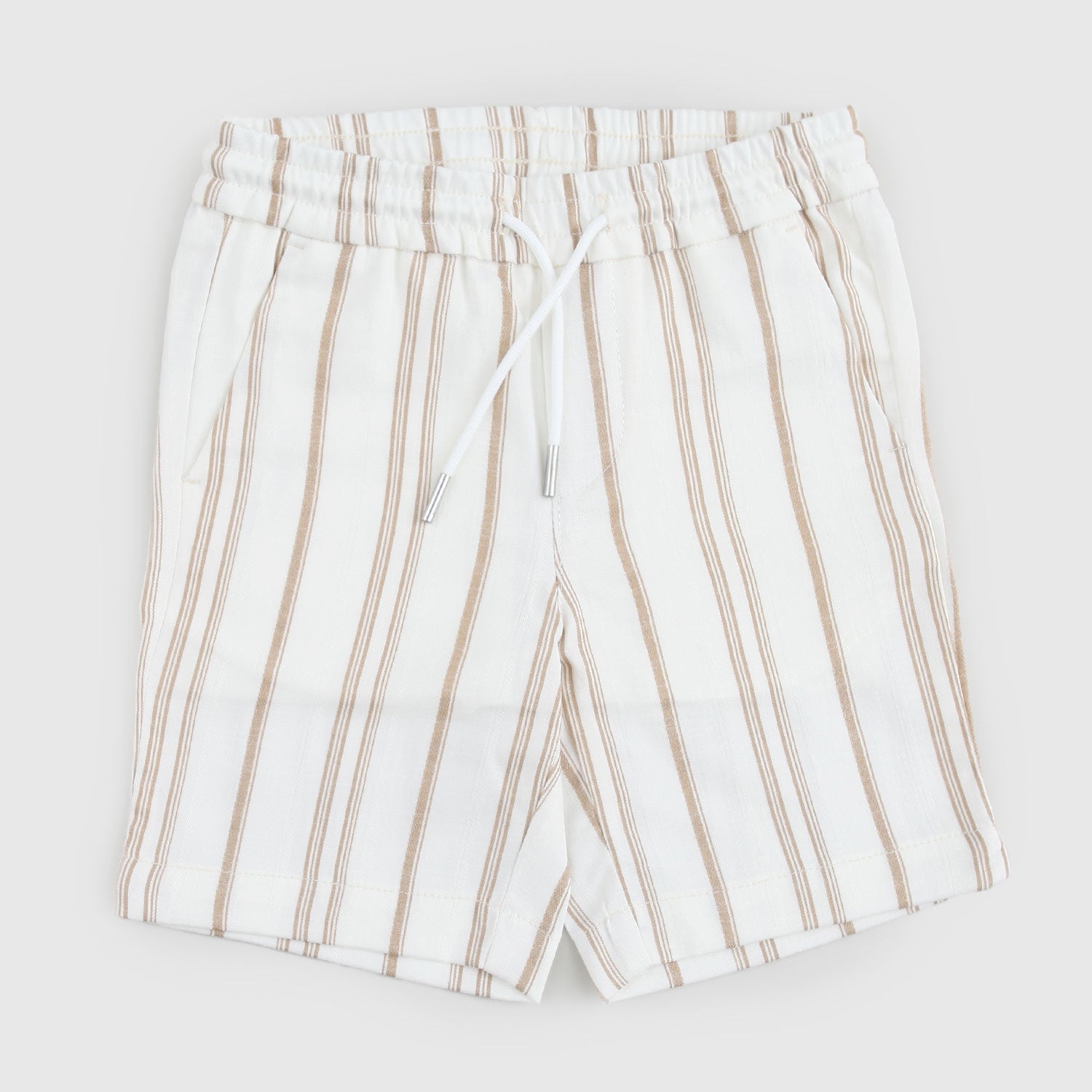 pantaloncino bianco a righe marroni bambino - annameglio.com abbigliamento moda