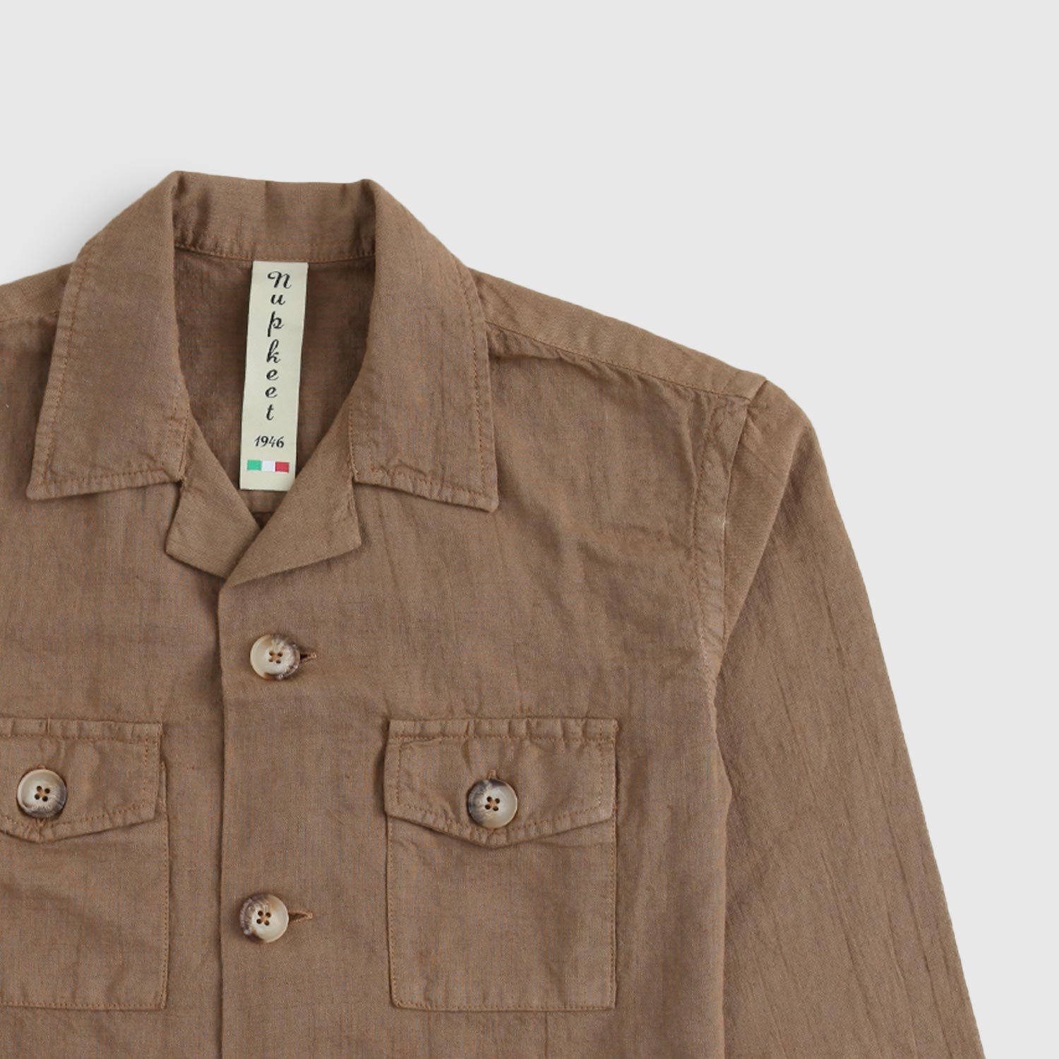 Camicia marrone in lino ragazzo - annameglio.com abbigliamento moda