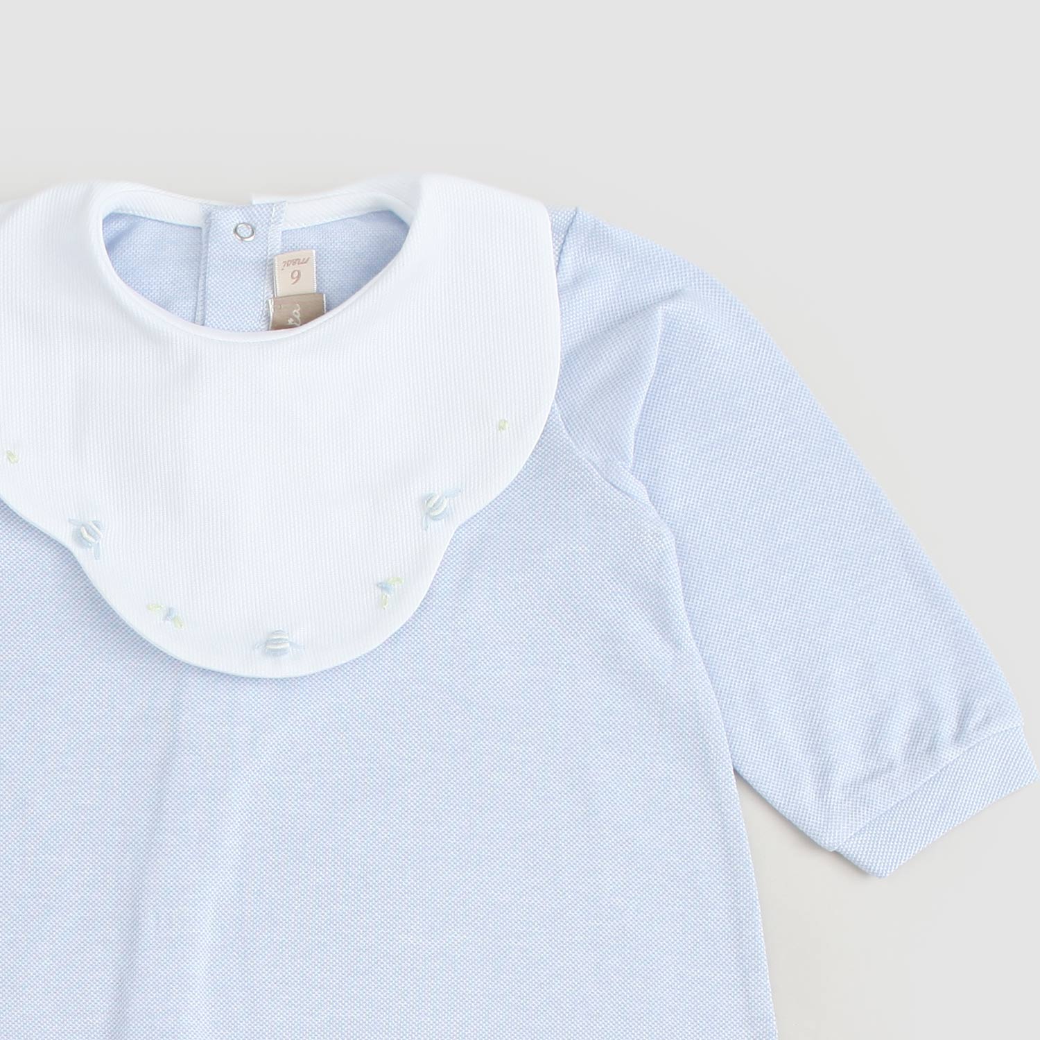 Tutina celeste a colletto ampio - annameglio.com abbigliamento moda