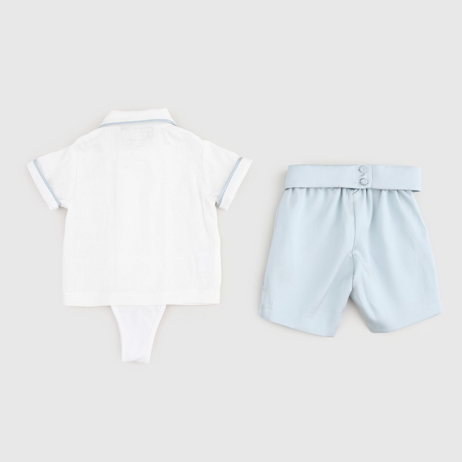 completo camicia e pantaloncino celeste neonato - annameglio.com abbigliamento moda