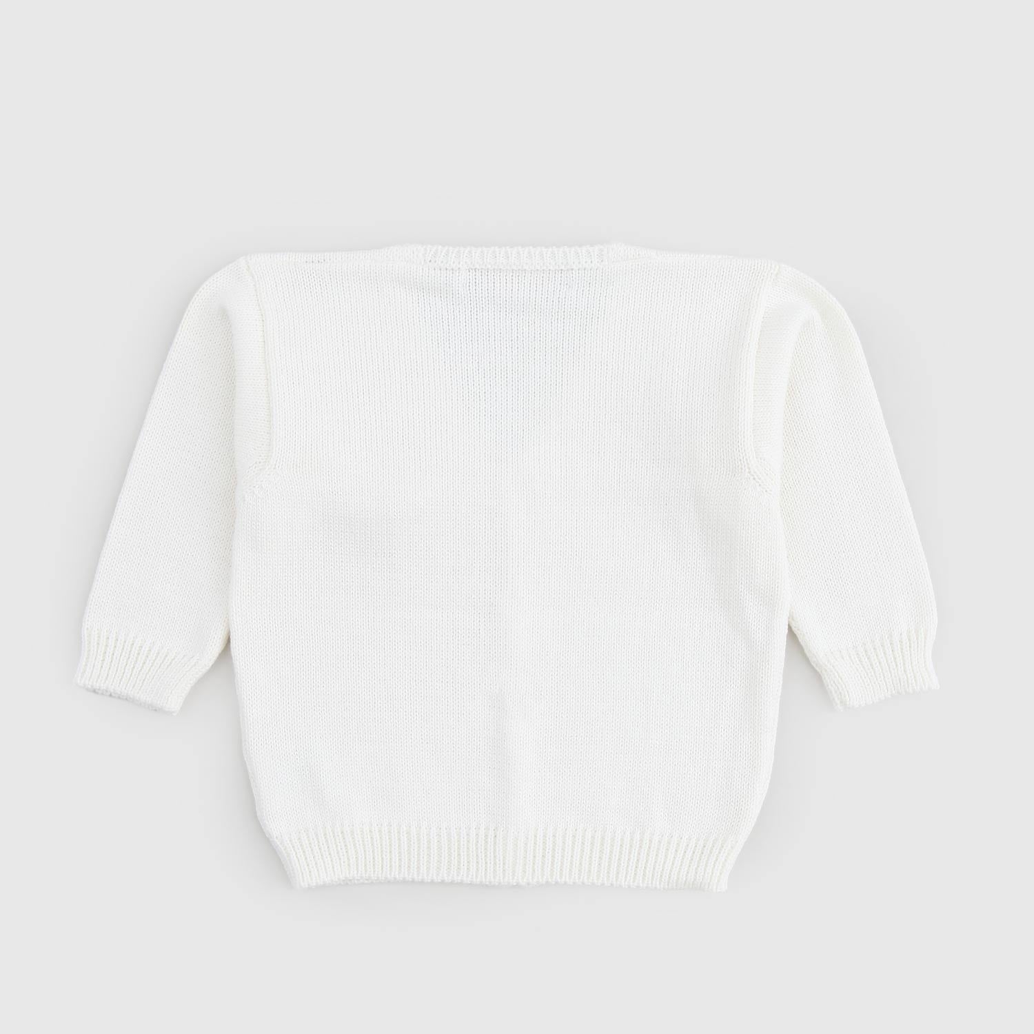 cardigan bianco con fazzoletto neonato - annameglio.com abbigliamento moda
