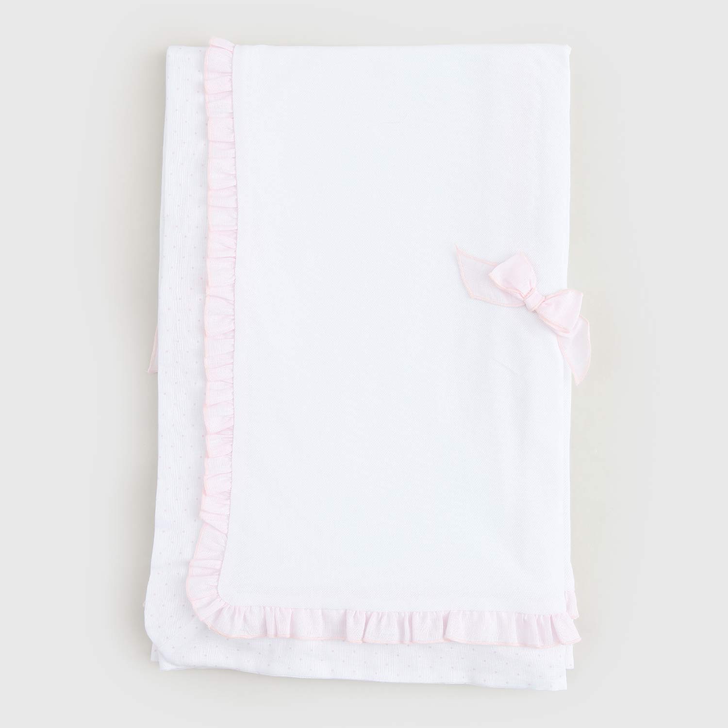 copertina bianca e rosa neonata - annameglio.com abbigliamento moda