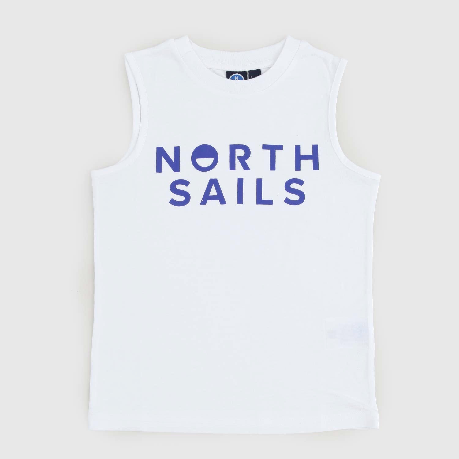 Canotta bianca con logo NS blu - annameglio.com abbigliamento moda