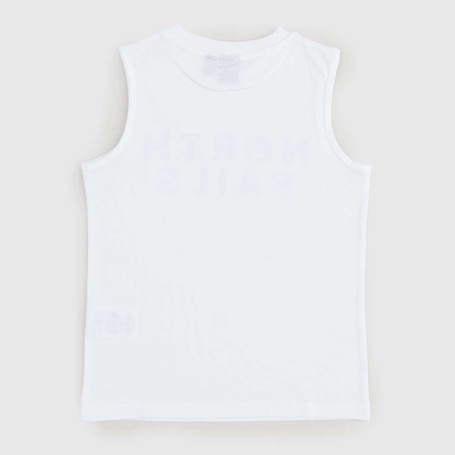 Canotta bianca con logo NS blu - annameglio.com abbigliamento moda