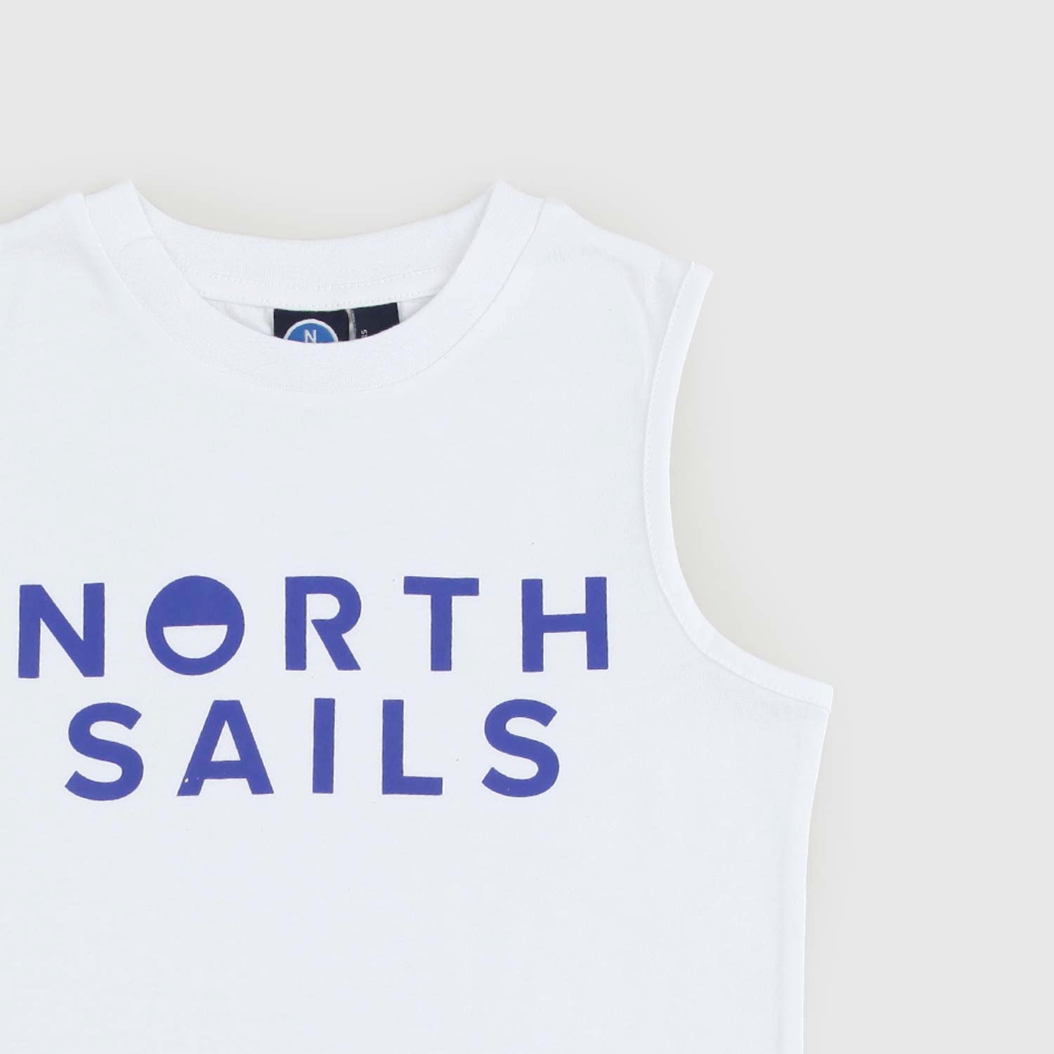 Canotta bianca con logo NS blu - annameglio.com abbigliamento moda