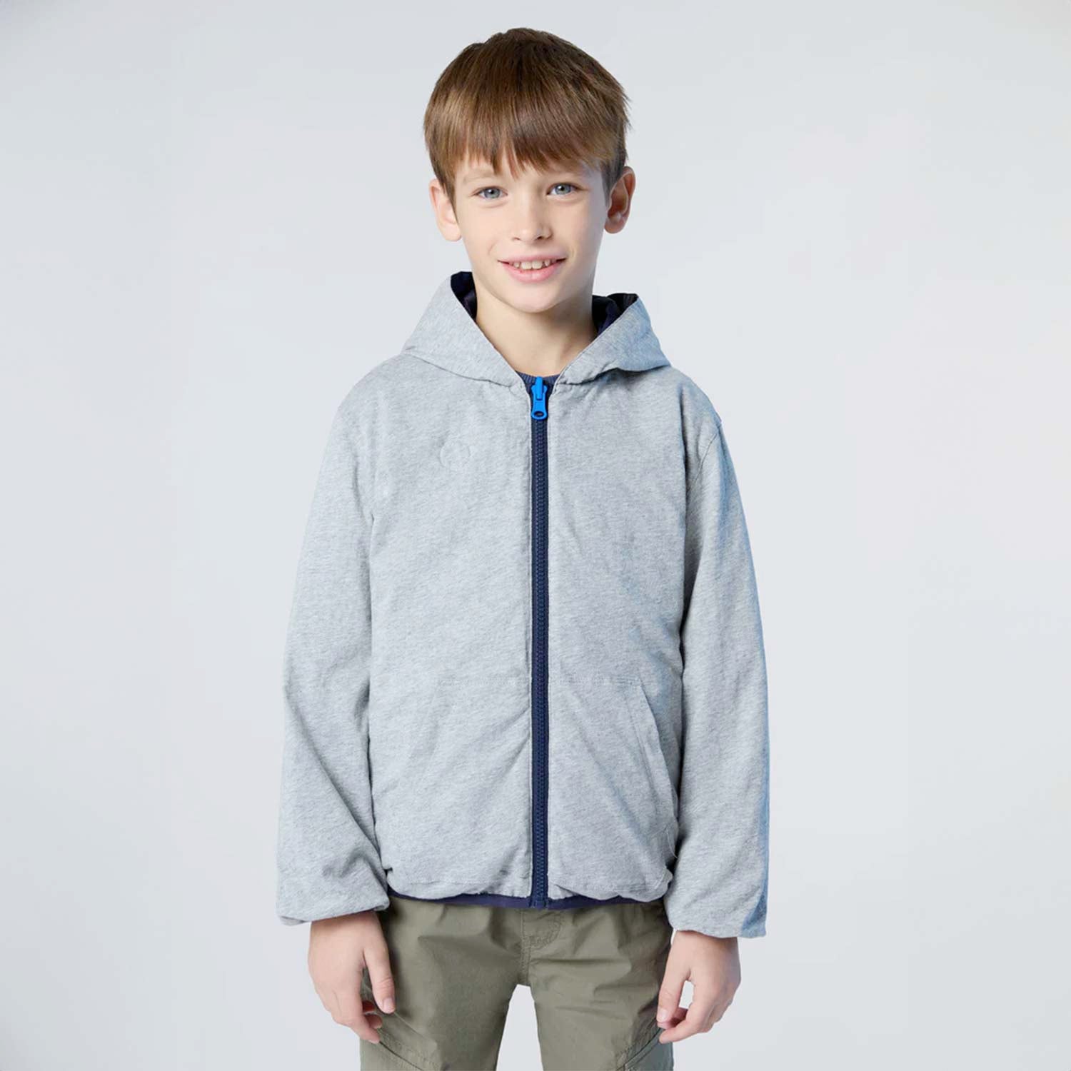 Giacca a vento reversibile blu navy e grigio - annameglio.com abbigliamento moda