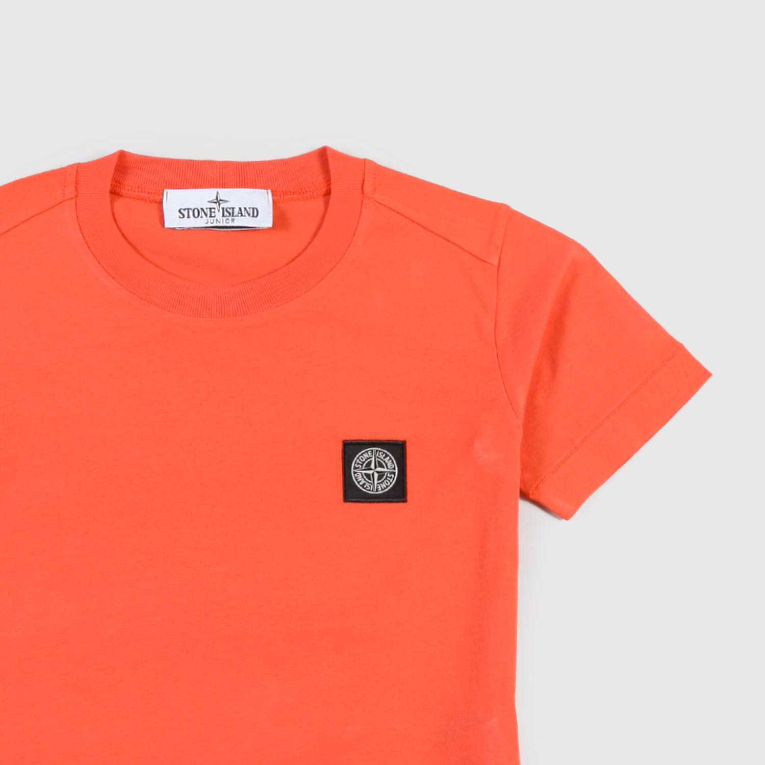 T-shirt arancione a costine con patch - annameglio.com abbigliamento moda