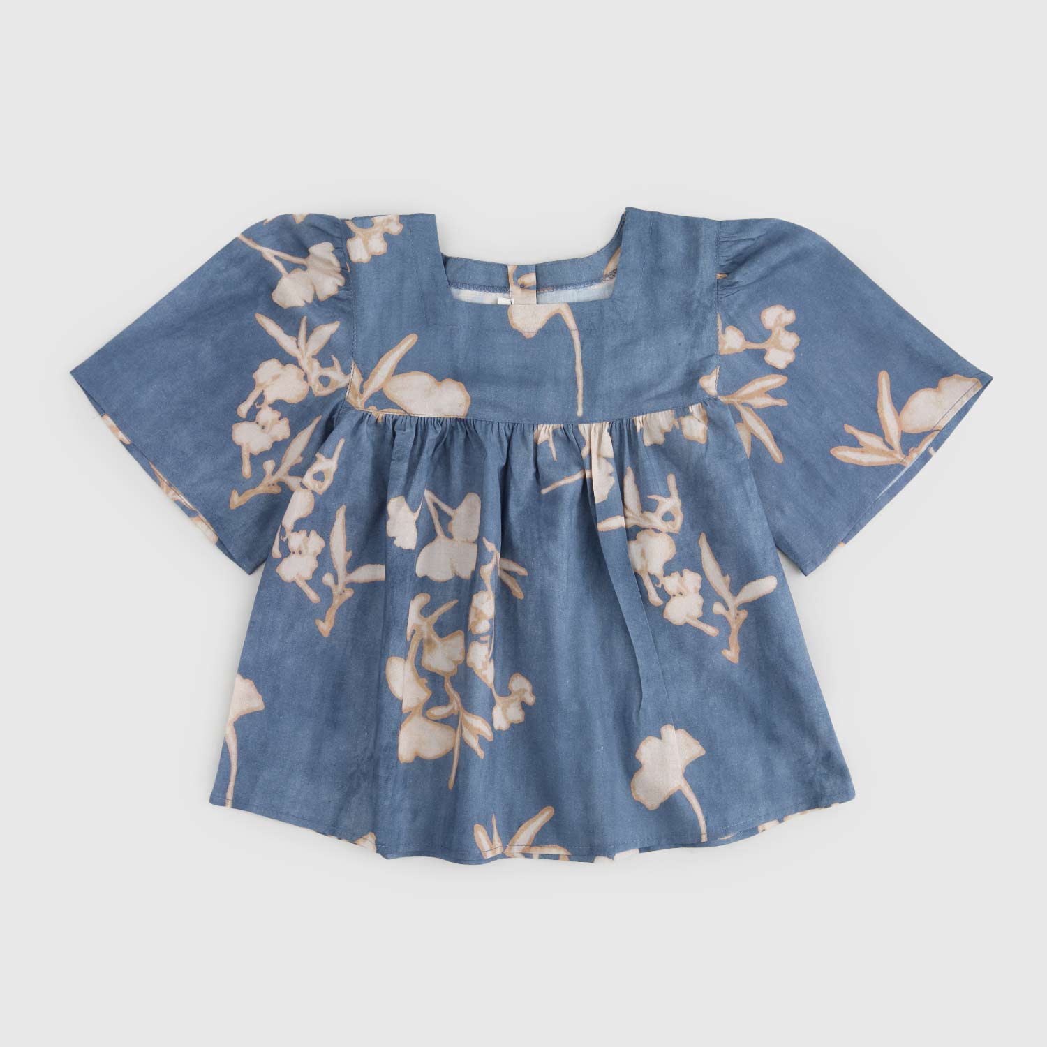 maglia blu fiori beige bambina - annameglio.com abbigliamento moda