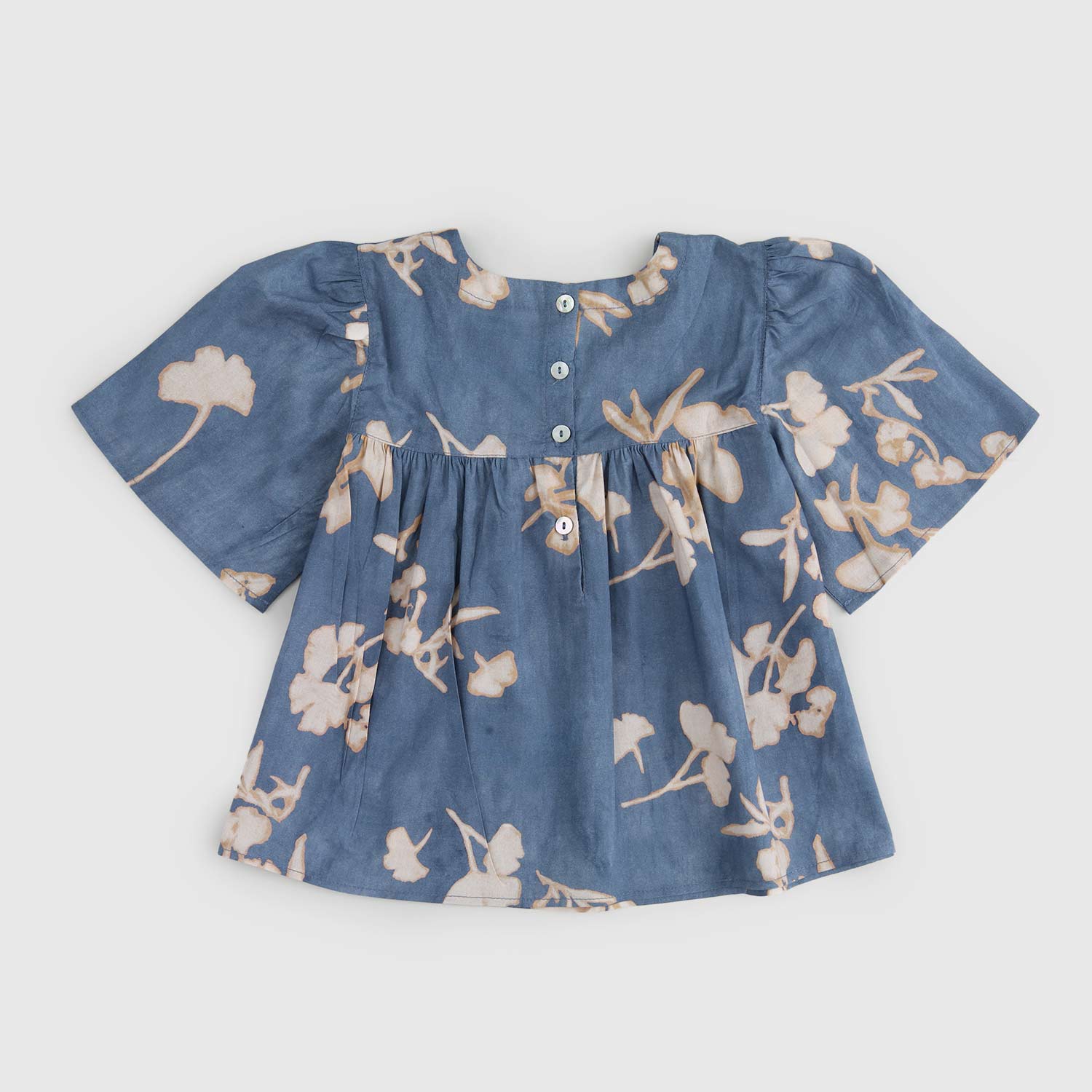 maglia blu fiori beige bambina - annameglio.com abbigliamento moda