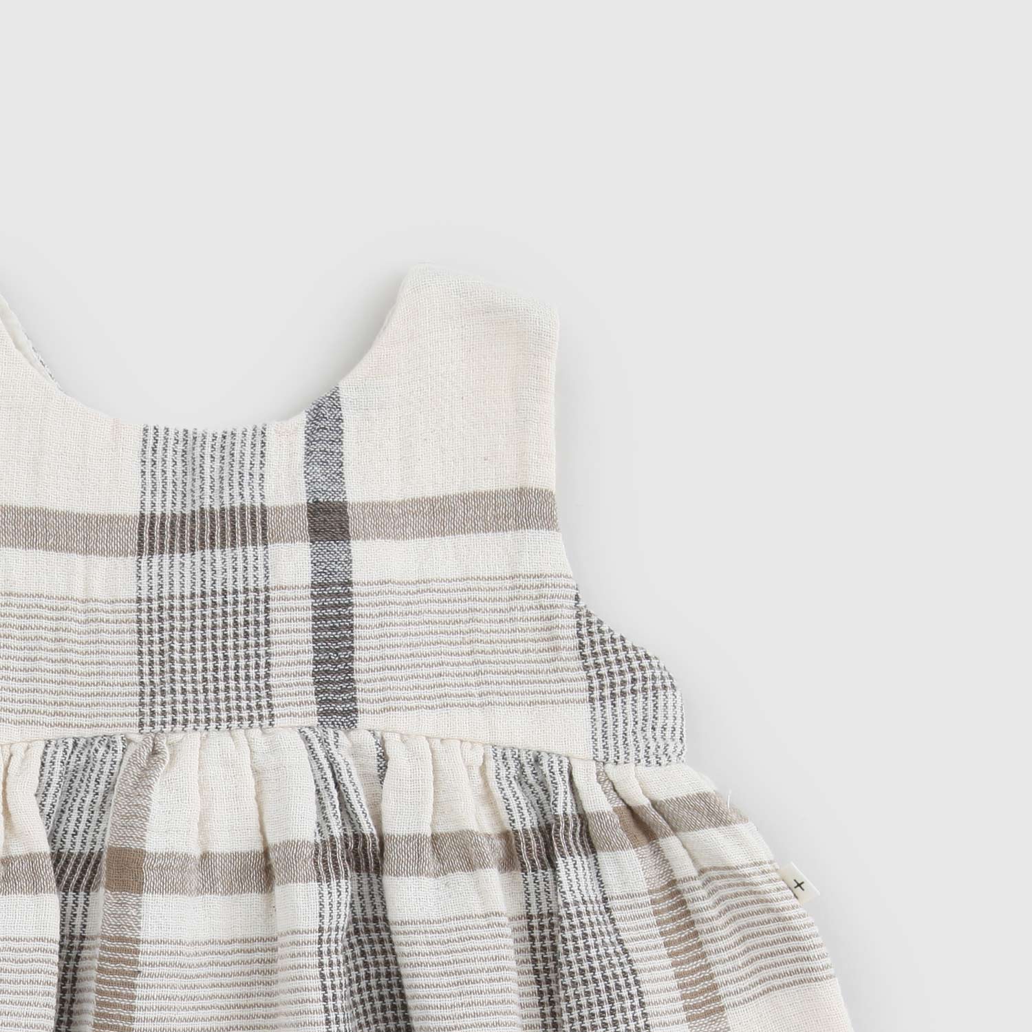 vestito beige a quadri cleopatra neonata - annameglio.com abbigliamento moda