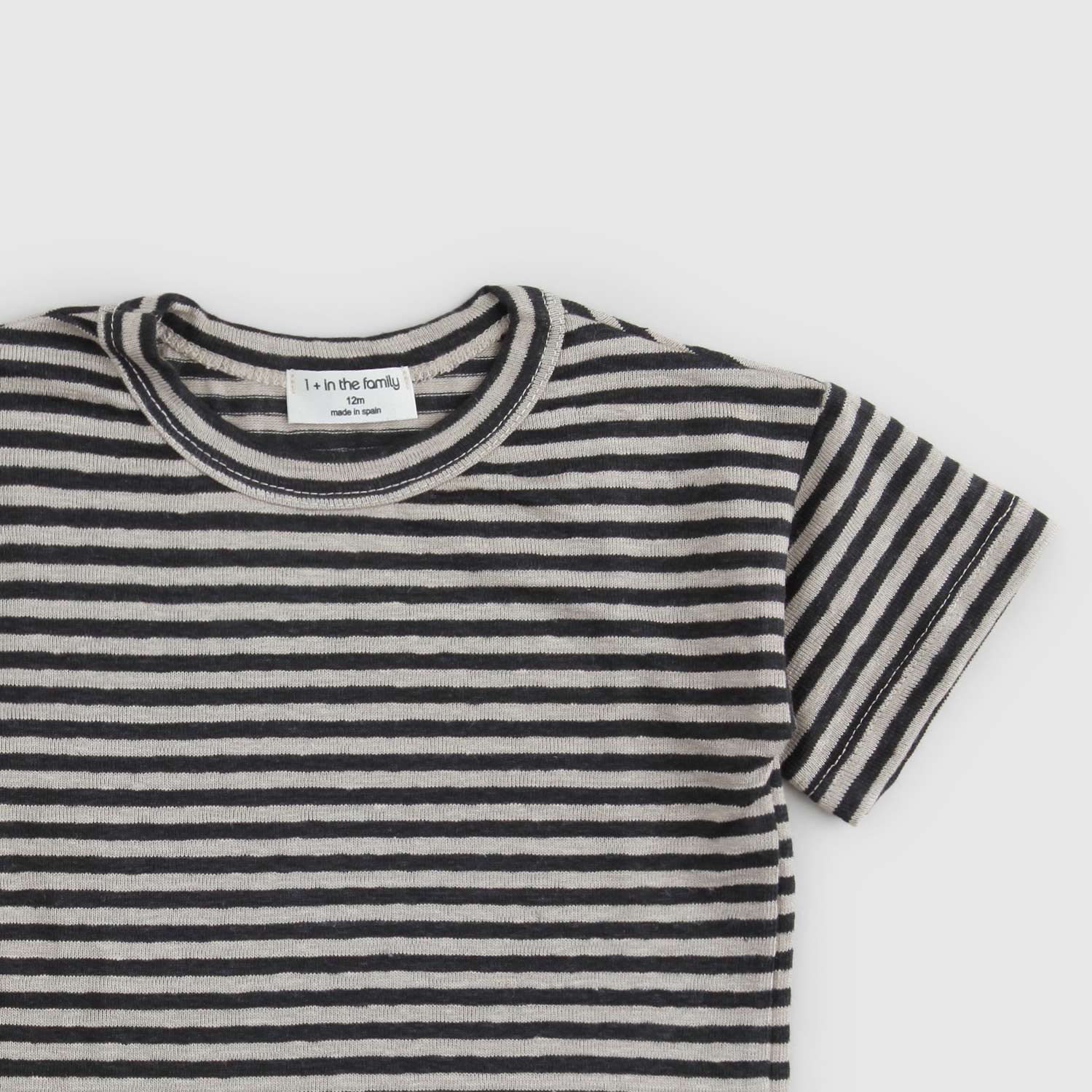 t-shirt cesar righe beige grigio neonato - annameglio.com abbigliamento moda