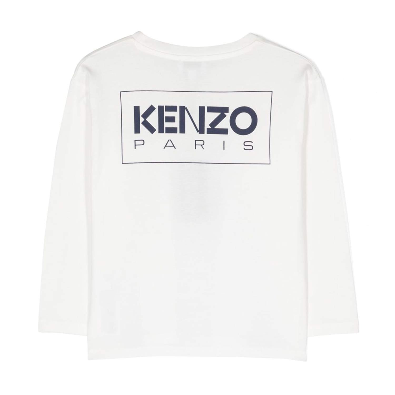 T-shirt bianca doppio Logo Kenzo - annameglio.com abbigliamento moda