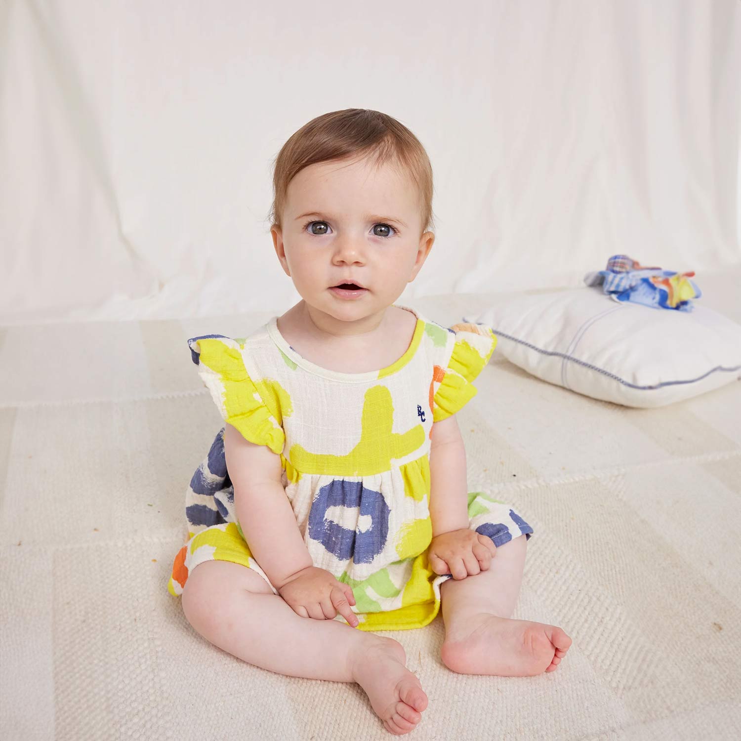 vestito beige stampe giocose neonata - annameglio.com abbigliamento moda