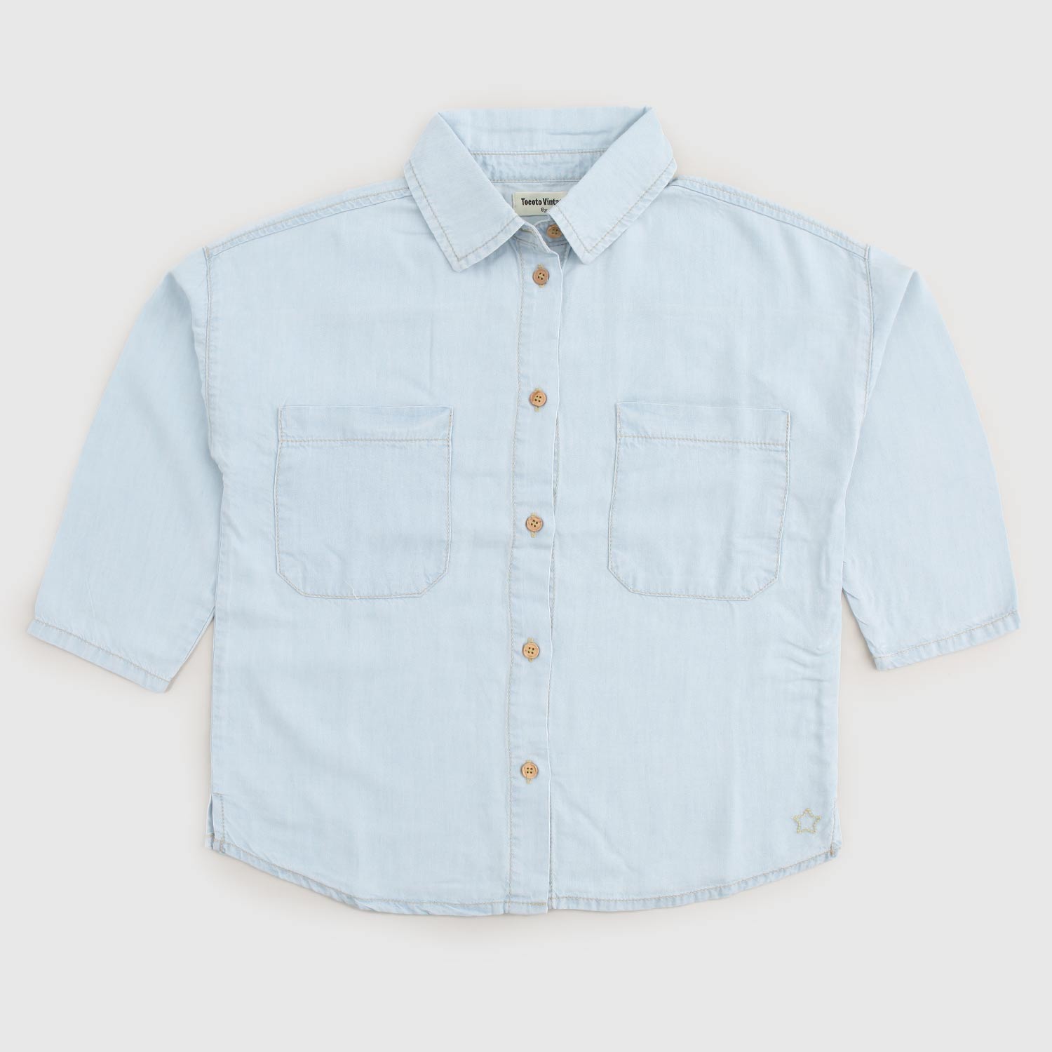 camicia celeste oversize ragazza - annameglio.com abbigliamento moda