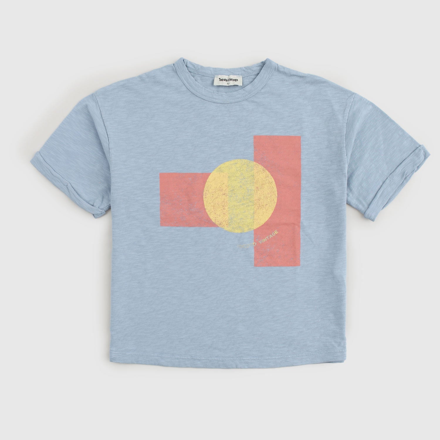 t-shirt celeste stampe retrò - annameglio.com abbigliamento moda