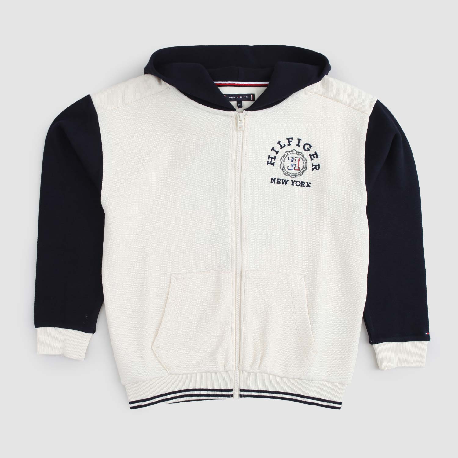 FELPA GIACCA TOMMY BEIGE E NAVY - annameglio.com abbigliamento moda