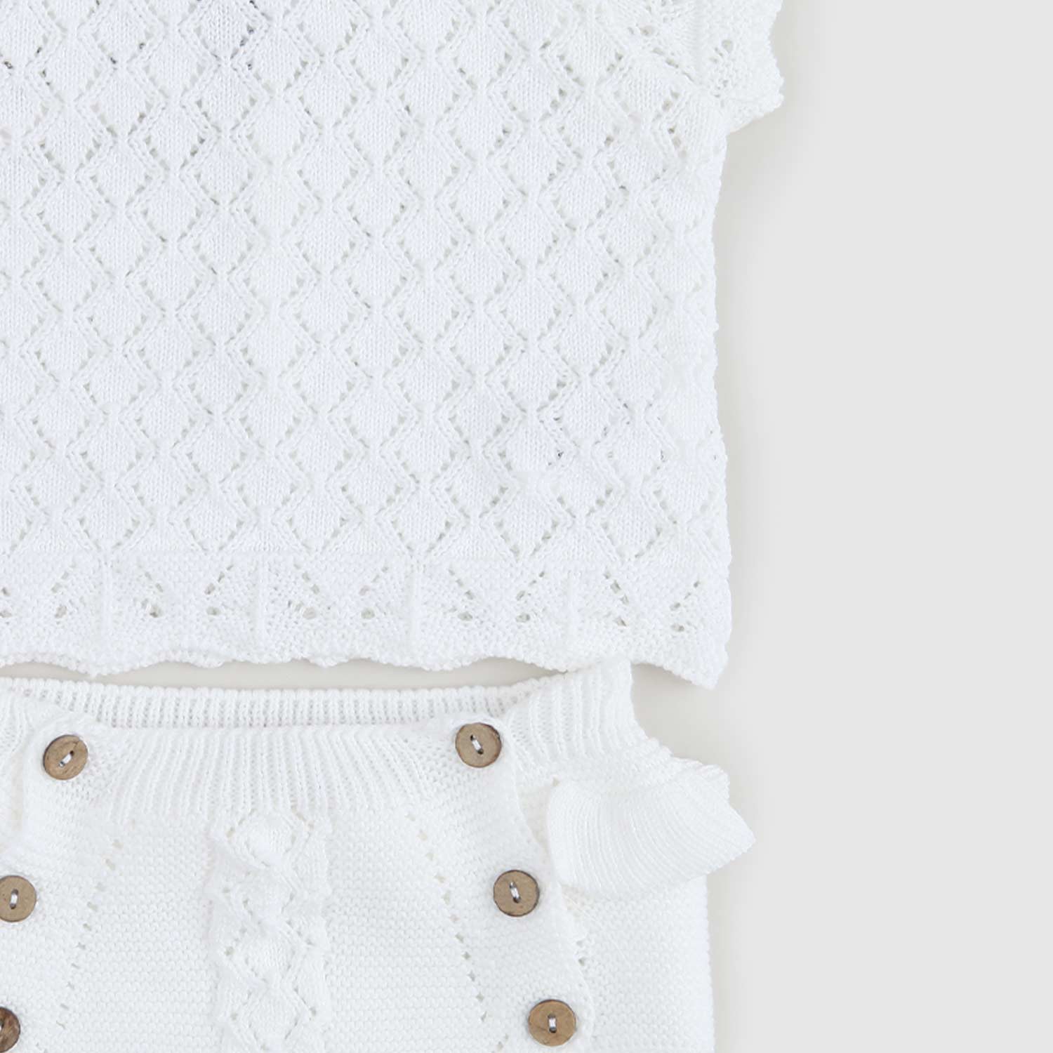 completino bianco maglia e mutandina neonata - annameglio.com abbigliamento moda