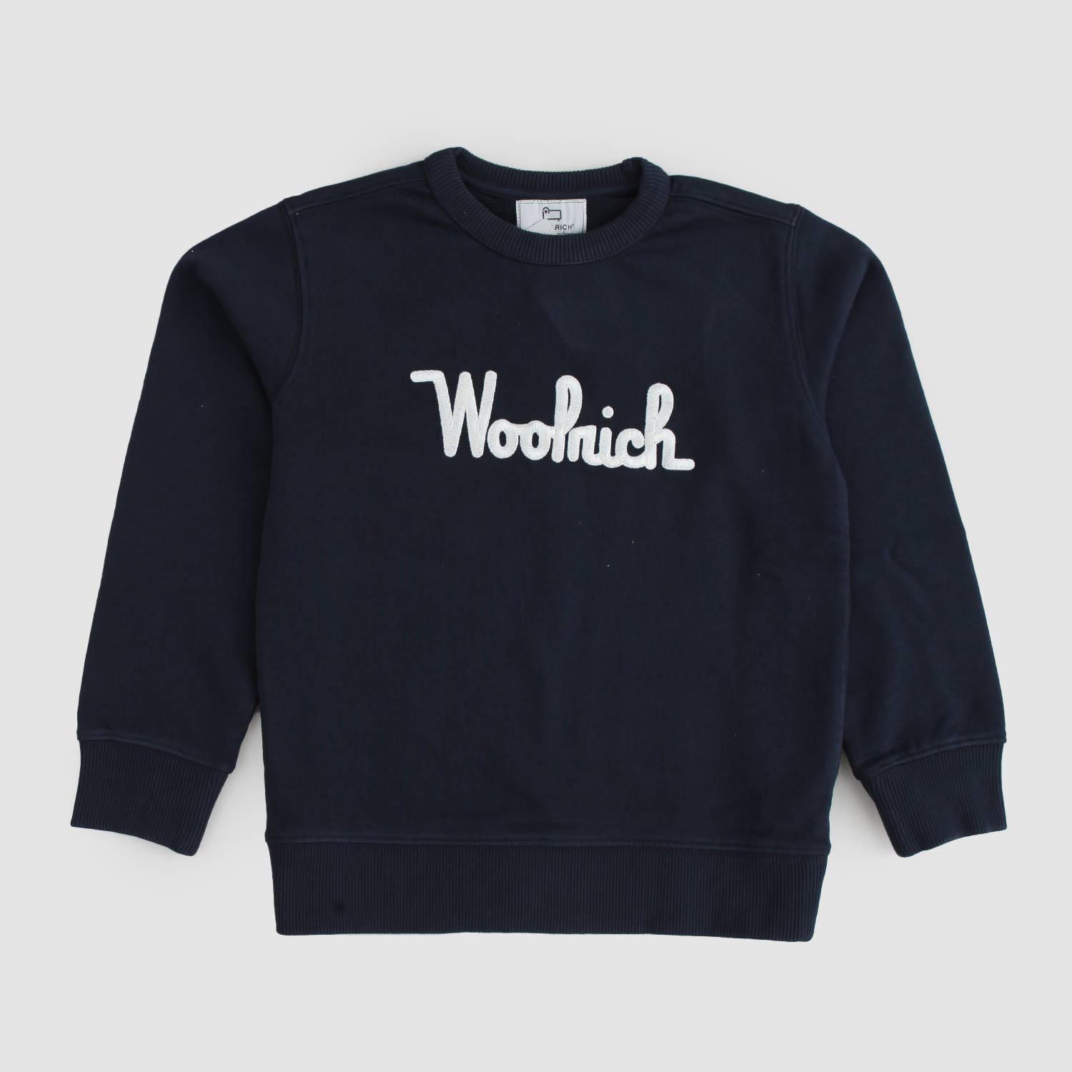 Felpa blu con maxi logo ricamato - annameglio.com abbigliamento moda