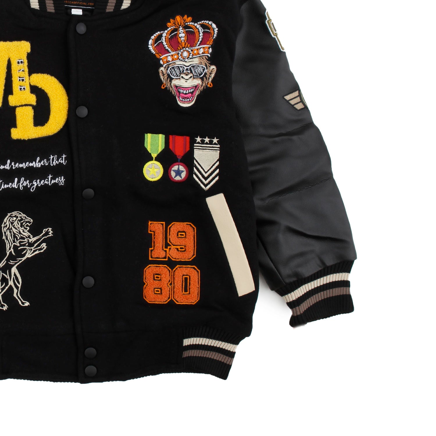 Bomber nero con toppe e logo - annameglio.com abbigliamento moda