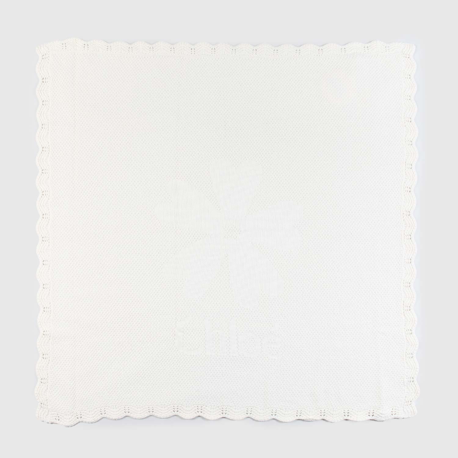 copertina beige neonata con fiore - annameglio.com abbigliamento moda