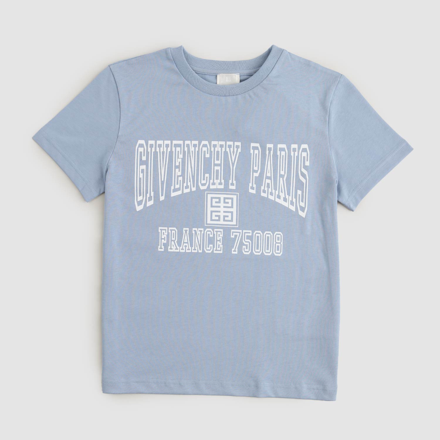 maglietta celeste con stampa bianca ragazzo - annameglio.com abbigliamento moda