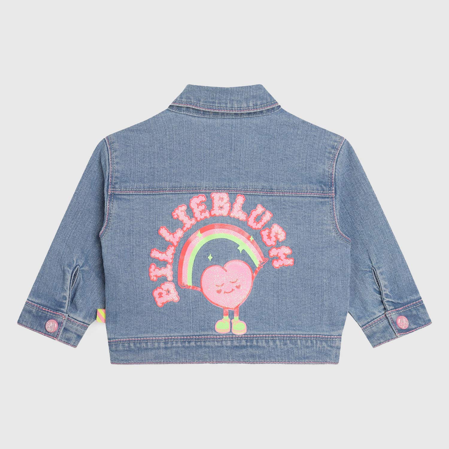 giacca in denim con dettagli rosa - annameglio.com abbigliamento moda