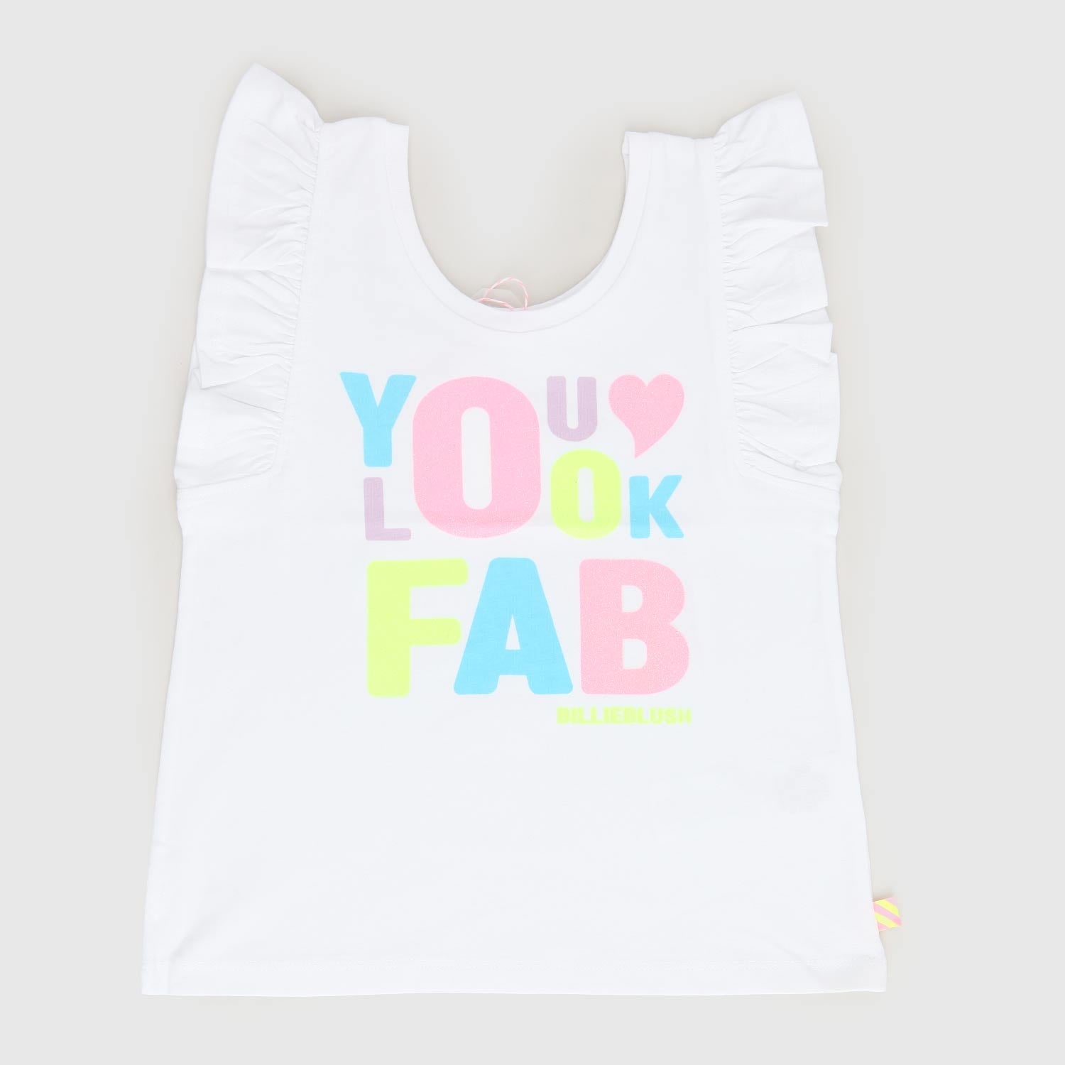 canotta bianca con scritta fluo bambina - annameglio.com abbigliamento moda
