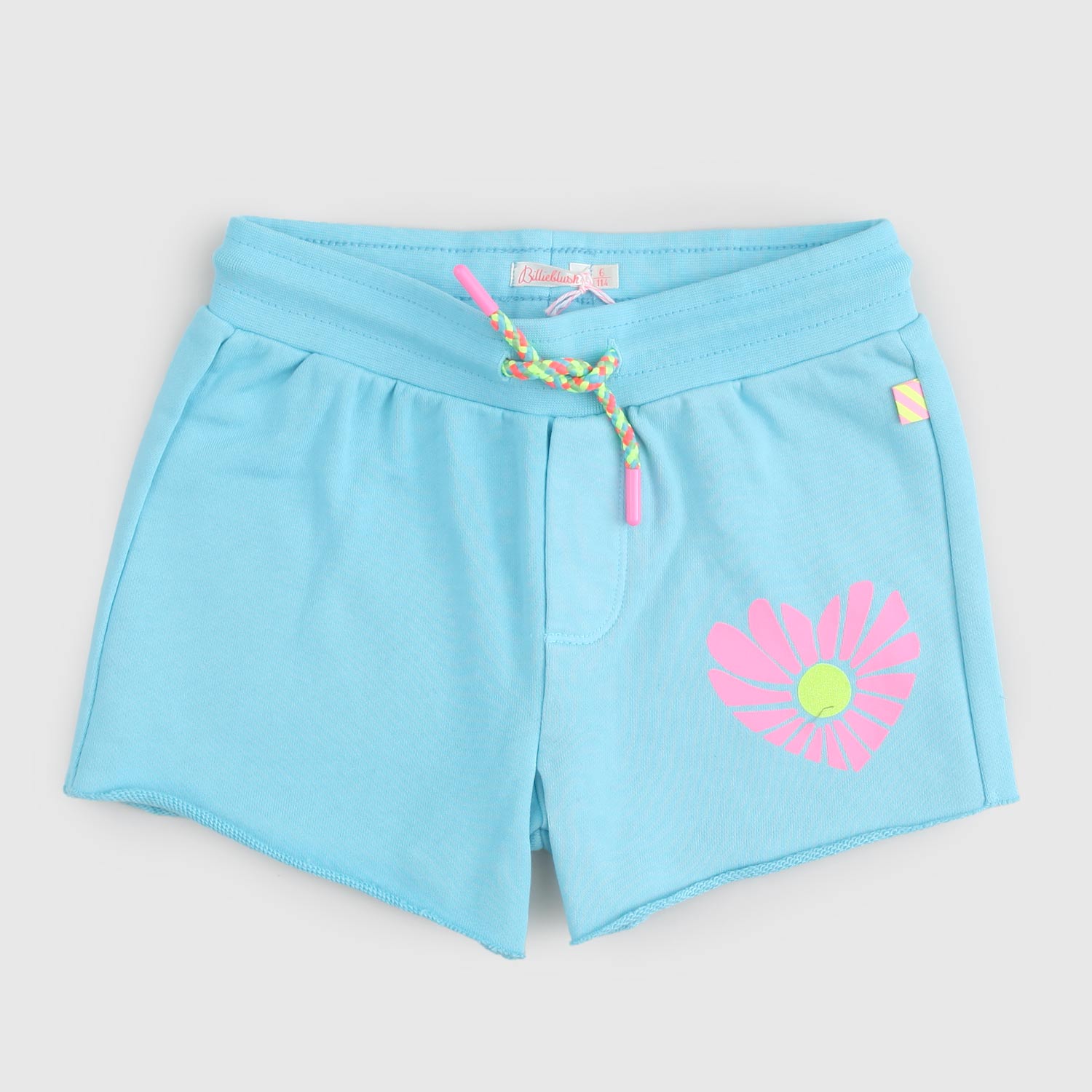 pantaloncino celeste con fiore bambina - annameglio.com abbigliamento moda