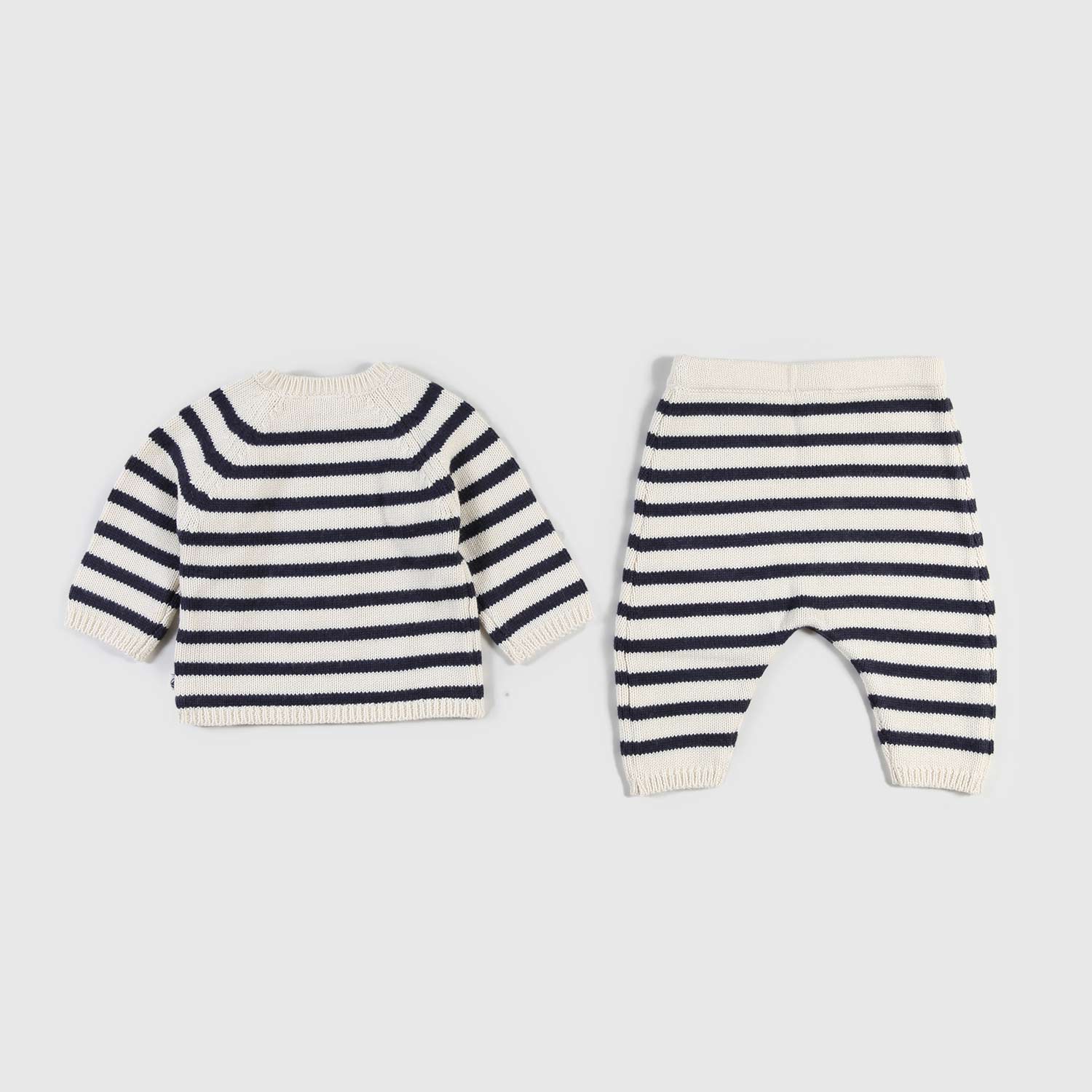 completo a righe blu e beige neonato - annameglio.com abbigliamento moda