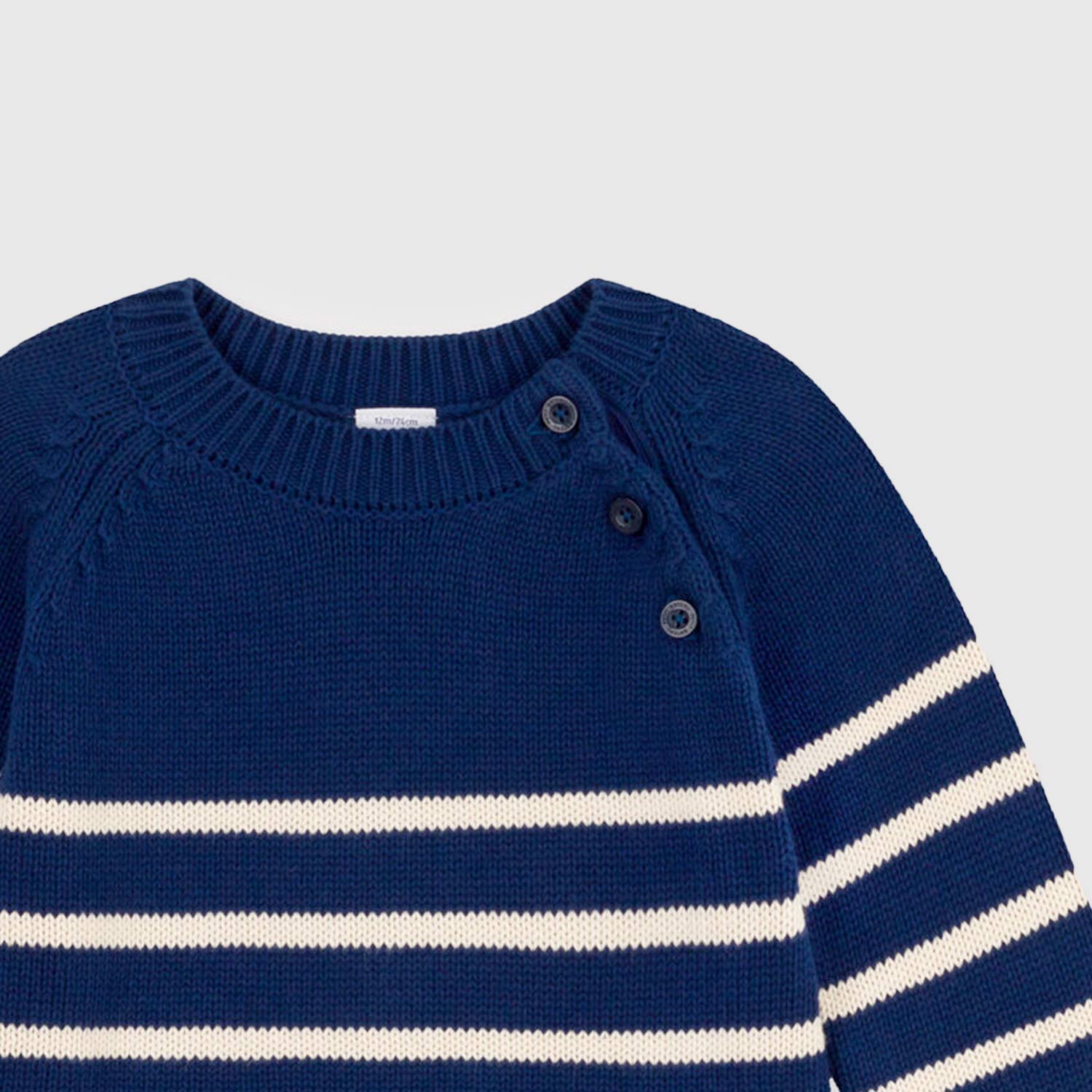 maglioncino blu con strisce beige neonato - annameglio.com abbigliamento moda