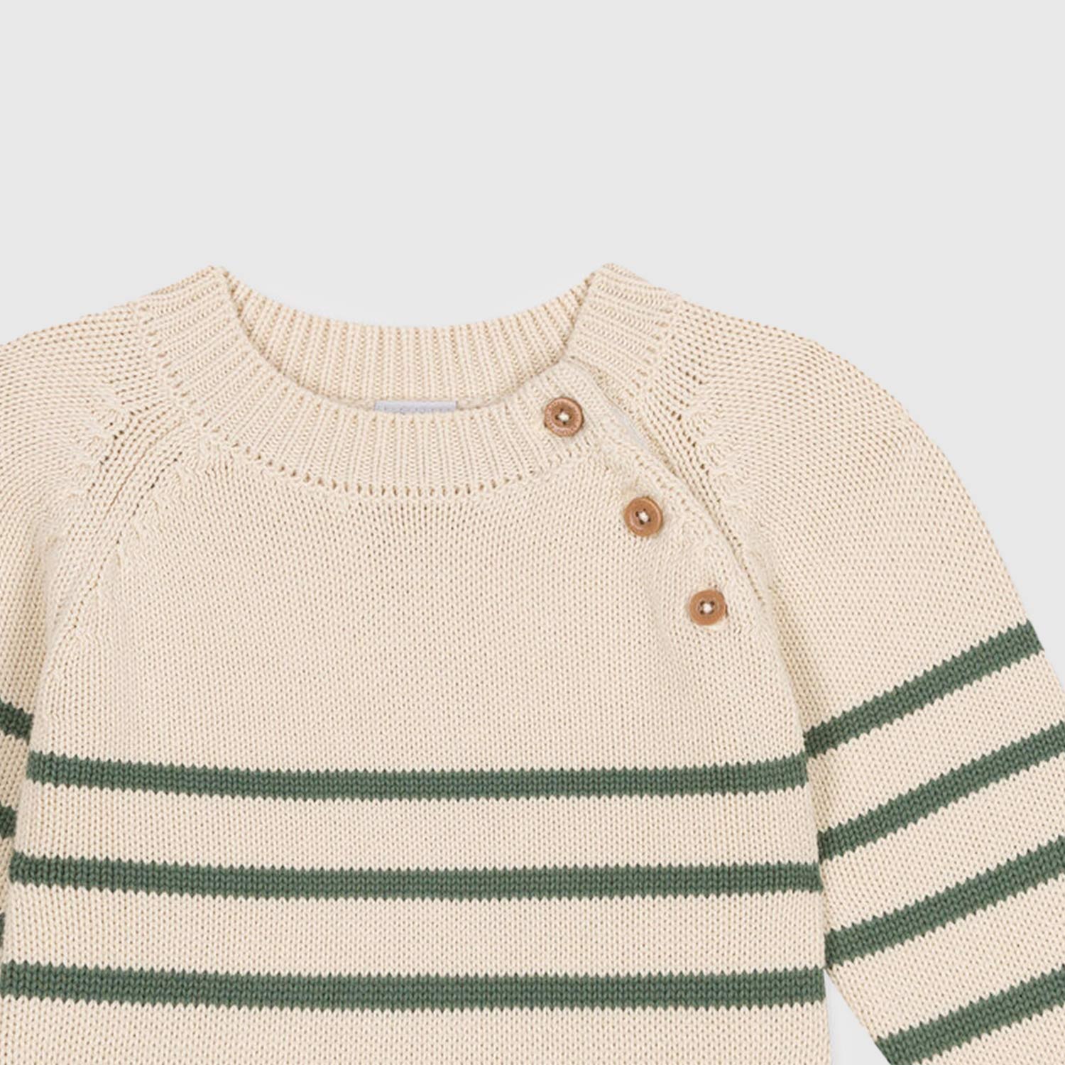 maglioncino beige con strisce verdi neonato - annameglio.com abbigliamento moda