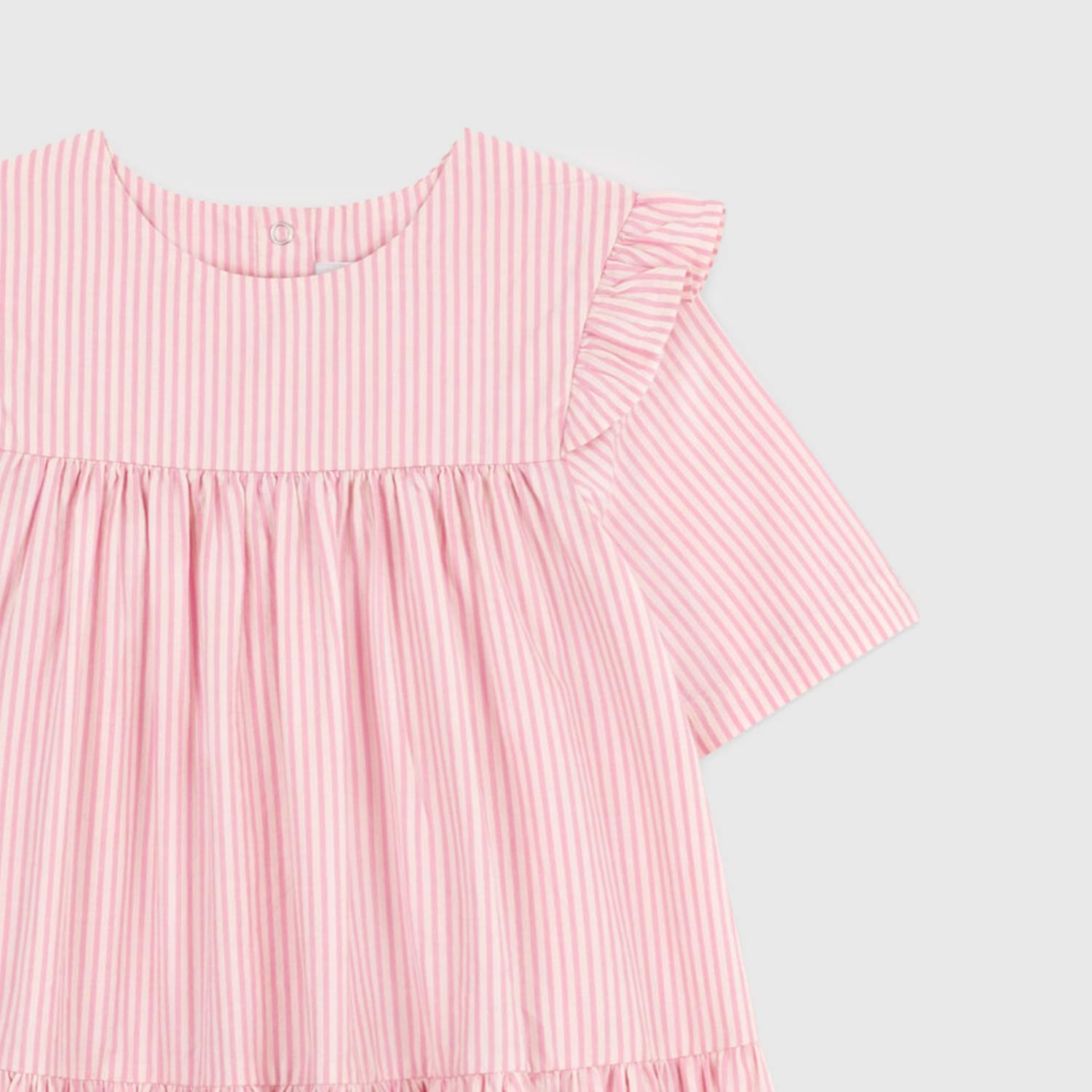 abito a righe rosa a maniche corte bambina - annameglio.com abbigliamento moda