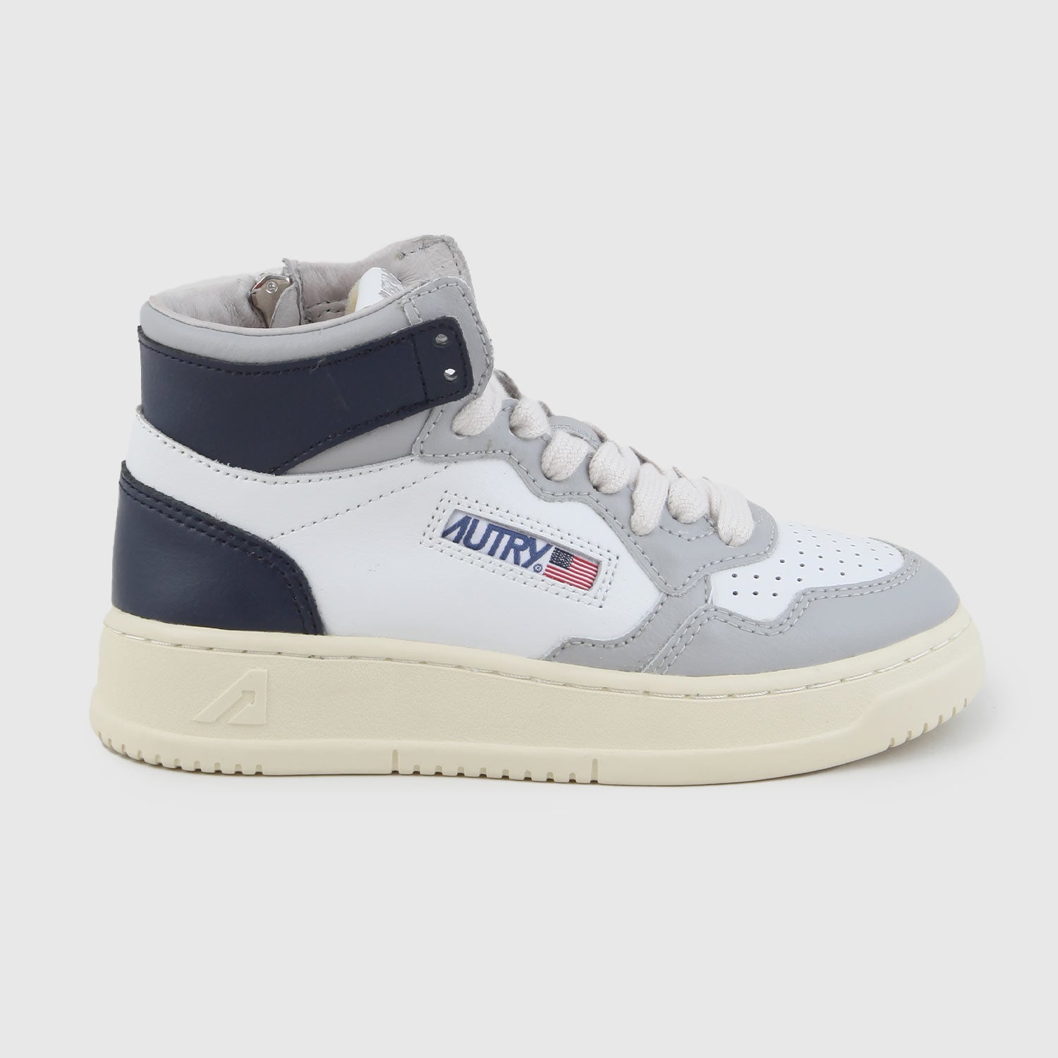 sneaker mid blu, grigia e bianca - annameglio.com abbigliamento moda