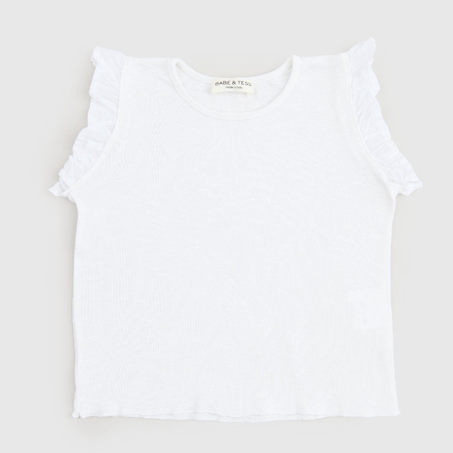 t-shirt smanicata bianca bambina - annameglio.com abbigliamento moda