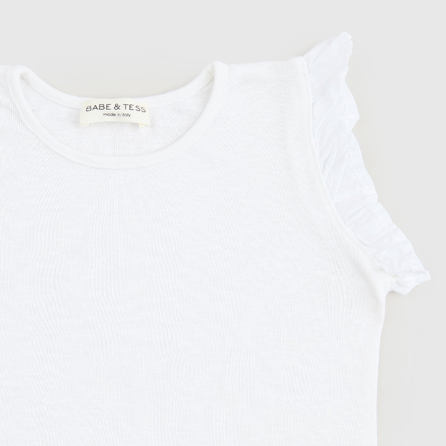 t-shirt smanicata bianca bambina - annameglio.com abbigliamento moda