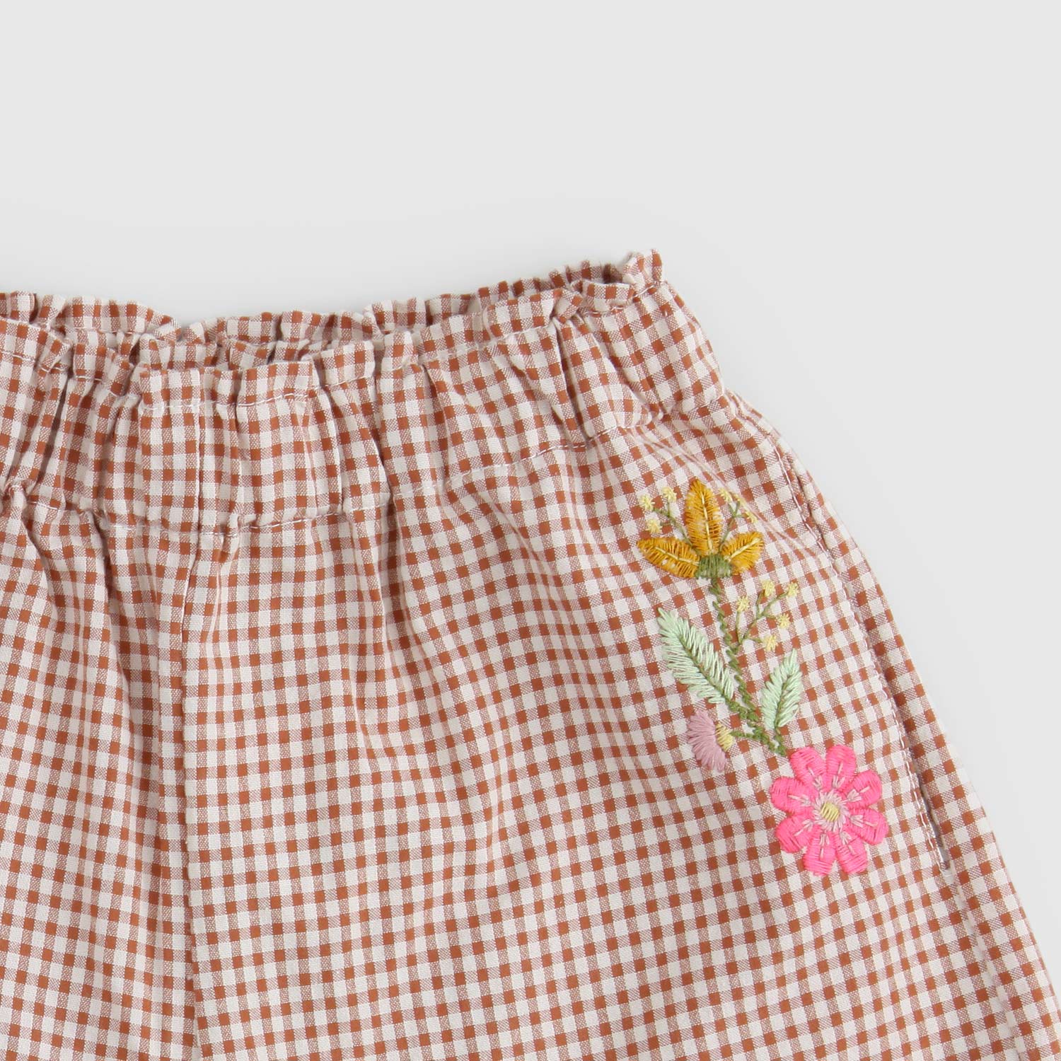 short a quadretti marroni e beige bambina - annameglio.com abbigliamento moda
