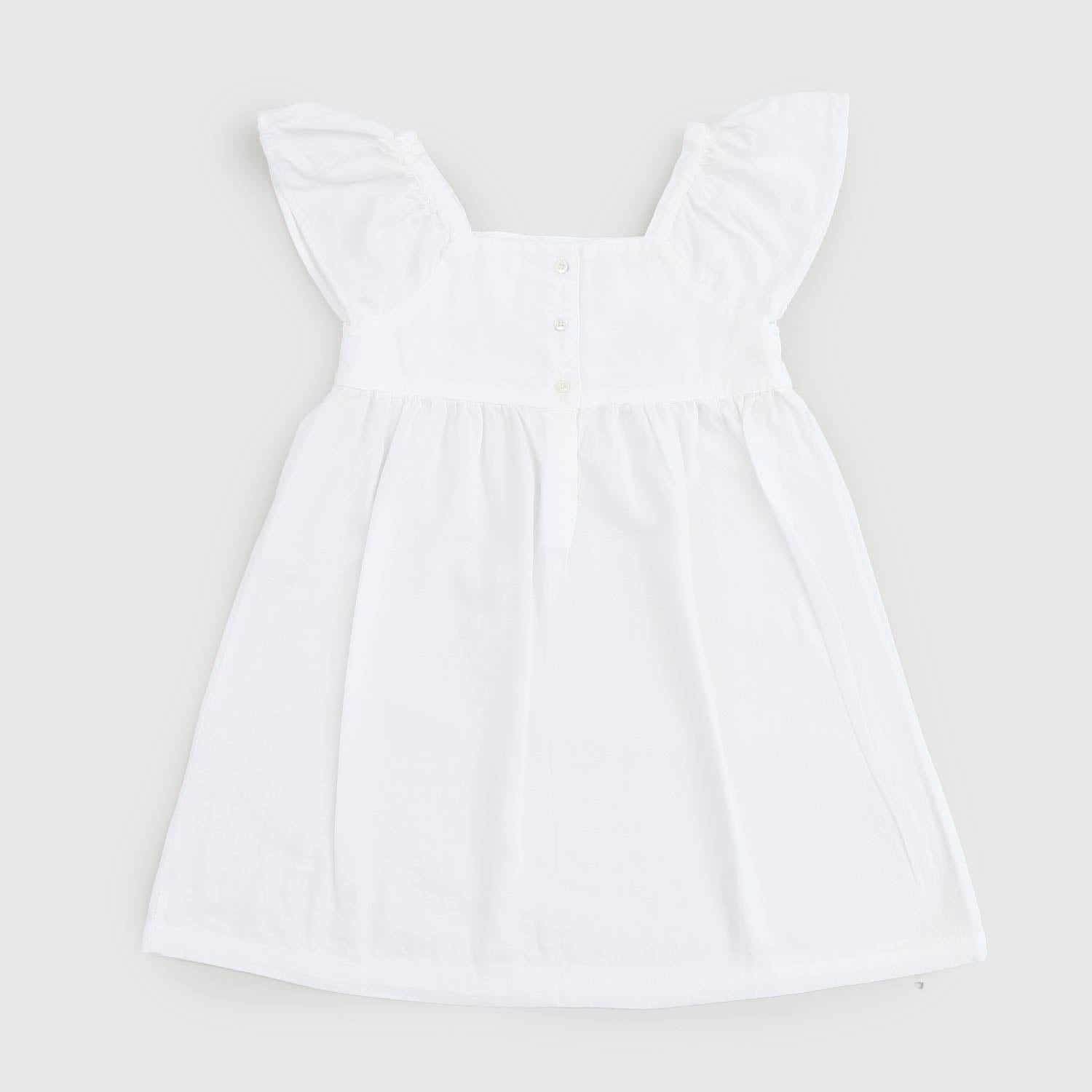 vestito bianco con ricamo fiori bambina - annameglio.com abbigliamento moda
