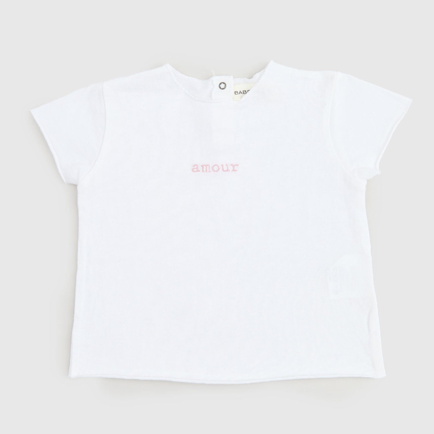 t-shirt bianca scritta rosa neonata - annameglio.com abbigliamento moda