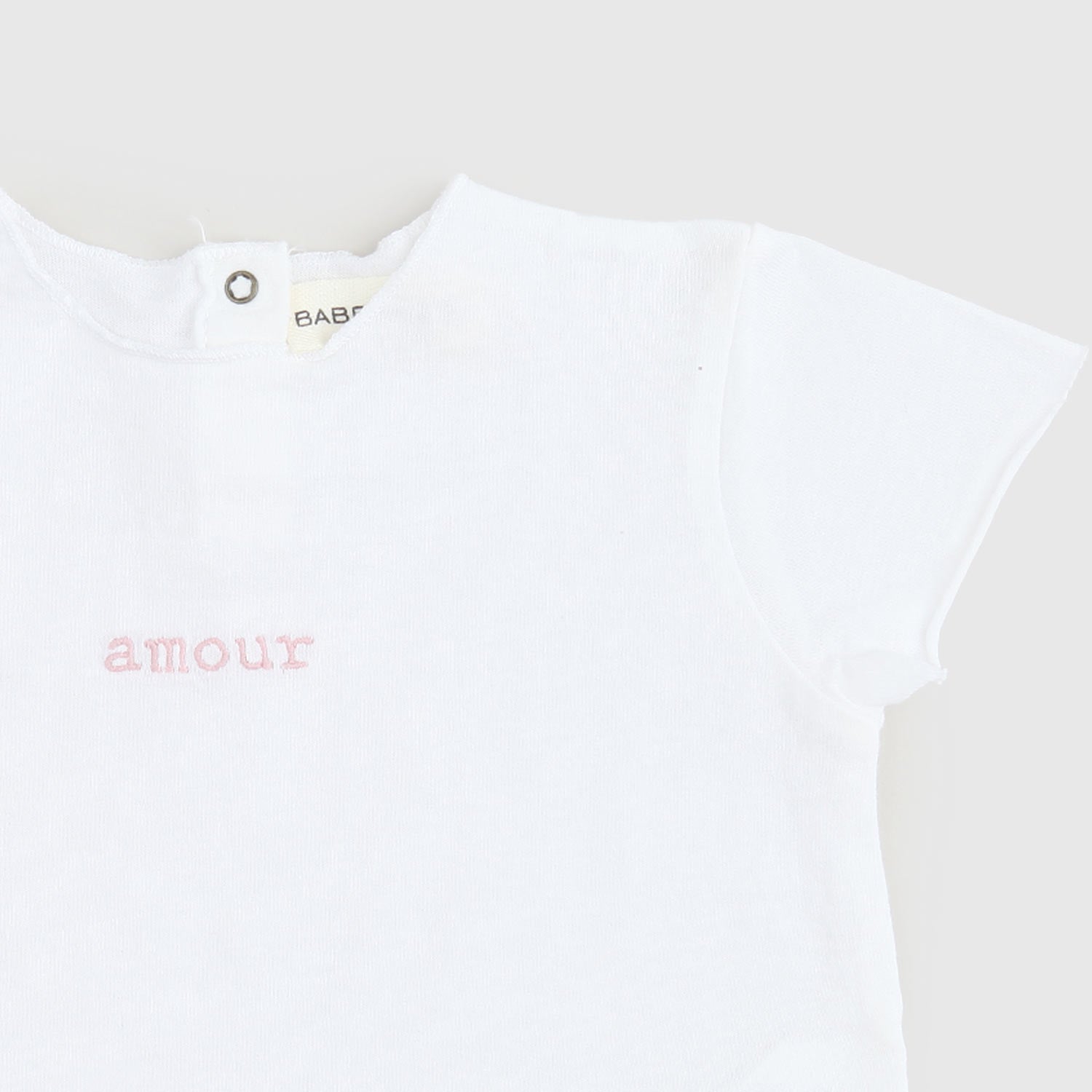 t-shirt bianca scritta rosa neonata - annameglio.com abbigliamento moda